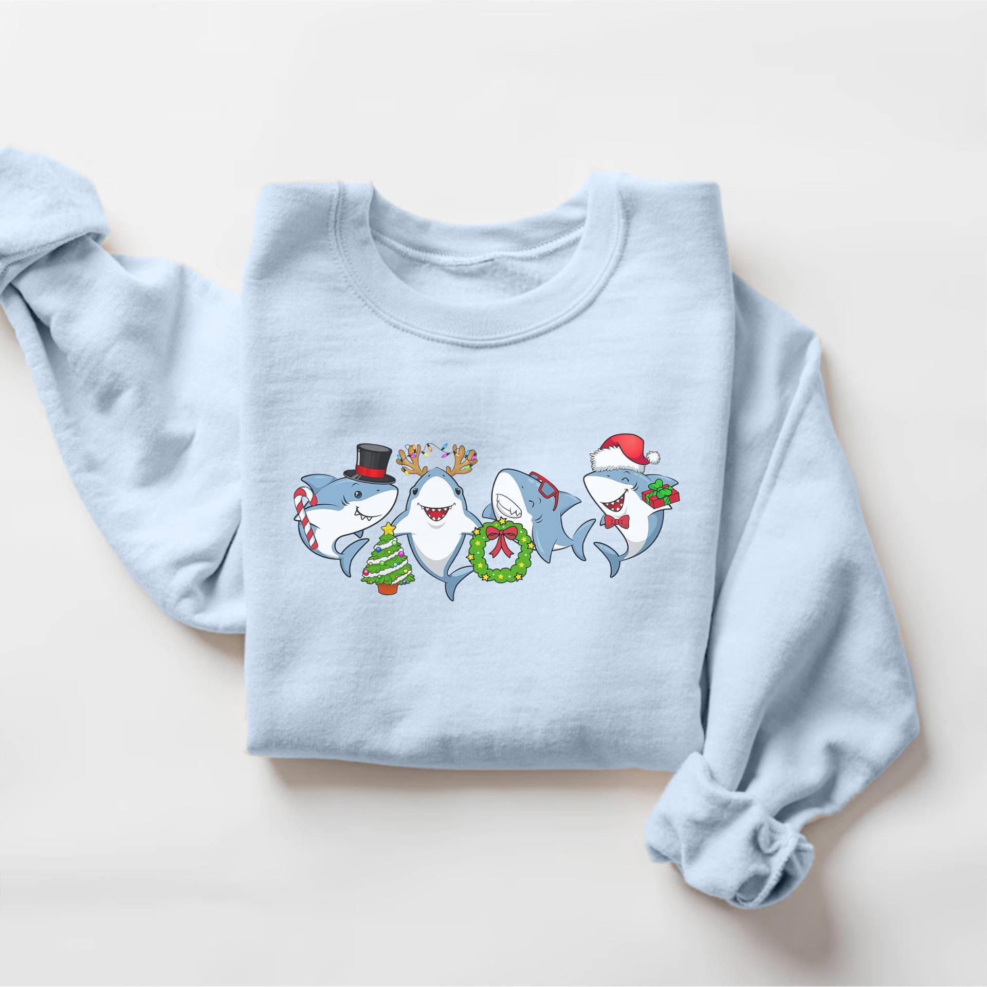 Hai Weihnachten Sweatshirt, Lustiger Weihnachtslichter Pullover, Geschenk Weihnachten, Liebhaber Weihnachtsshirt Geschenk, Ozean von PrintBoutique4U