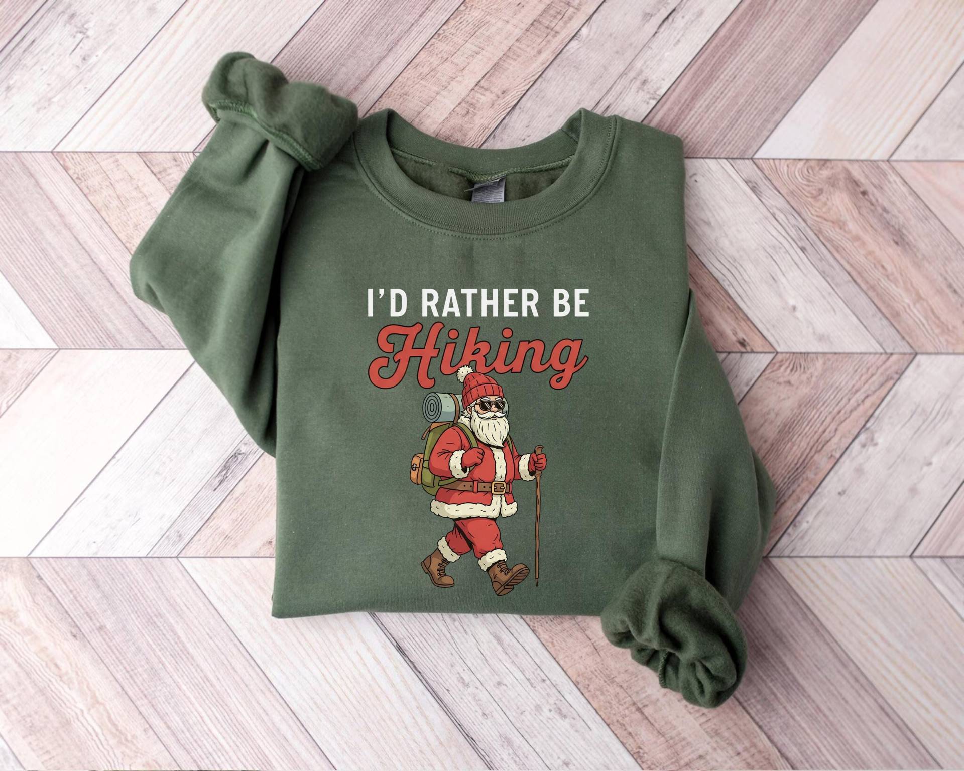 Ich Würde Eher Weihnachtsmann Weihnachten Sweatshirt, Pullover, Lustiges Shirt, Wandern Geschenk, Outdoor Weihnachtsgeschenk Wandern von PrintBoutique4U