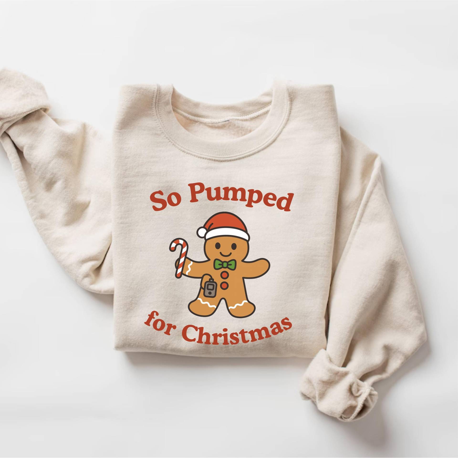 Lebkuchen-Diabetes-Weihnachts-Sweatshirt, Lustiges Diabetiker-Lebkuchen-T1D-T-stück, Typ-1-Diabetes-Bewusstsein, Kinderinsulinpumpflasche von PrintBoutique4U
