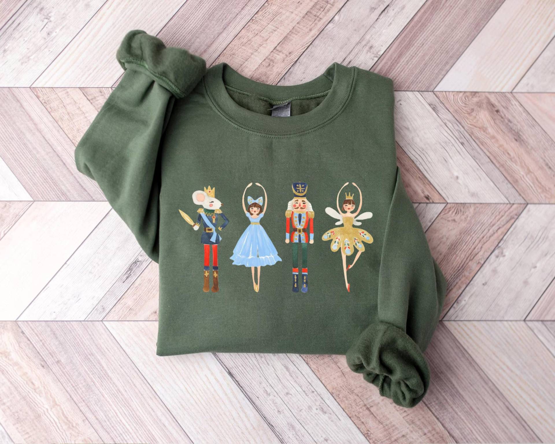 Nussknacker Weihnachten Sweatshirt, Ballett-Liebhaber-Shirt, Niedlicher Weihnachtshoodie, Tänzer Weihnachtsgeschenk, Ballett-Pullover, Zuckerfee von PrintBoutique4U