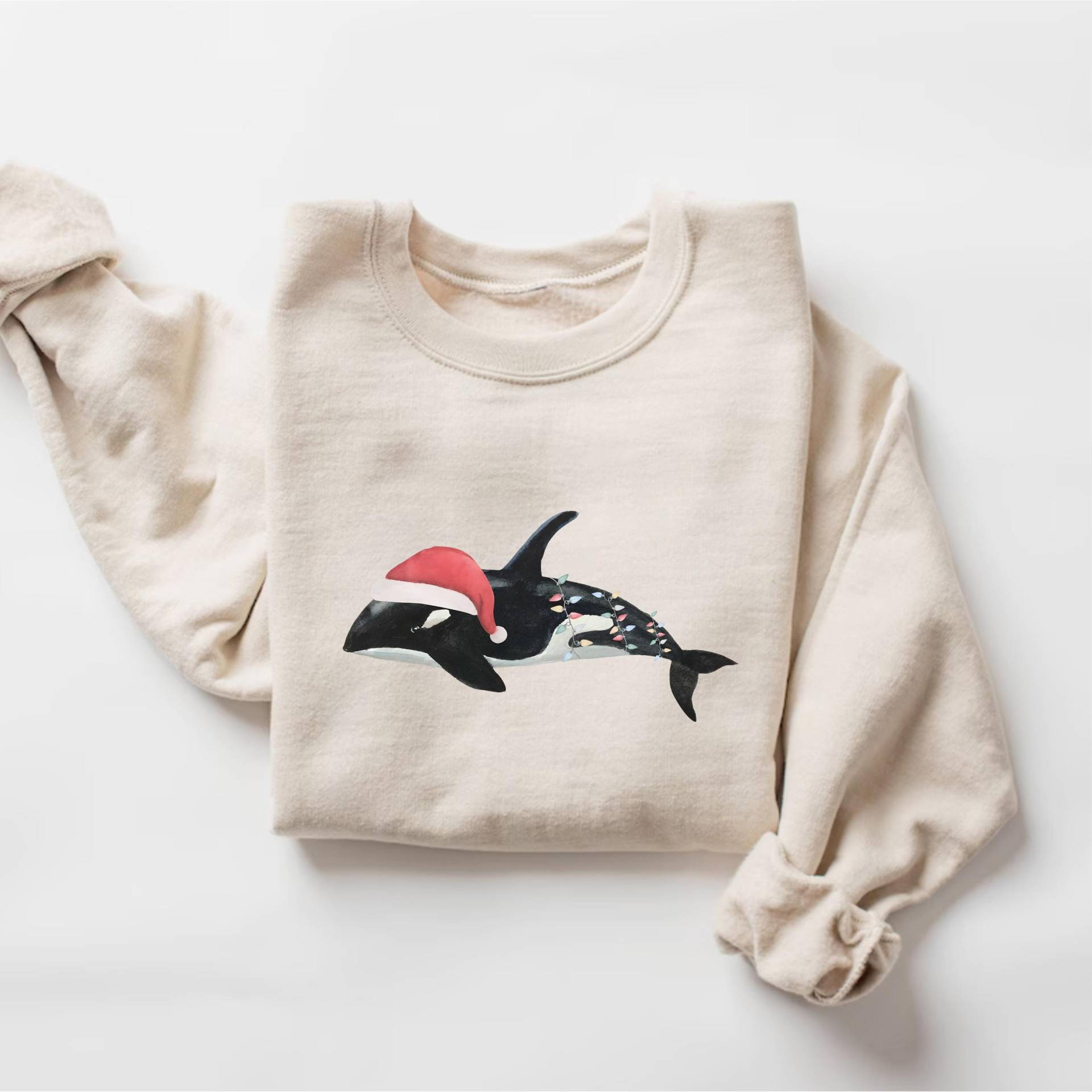 Orca Weihnachten Sweatshirt, Meereskreatur Pullover, Ozean Geschenk, Wal Liebhaber Shirt, Schwertwal T-Shirt von PrintBoutique4U