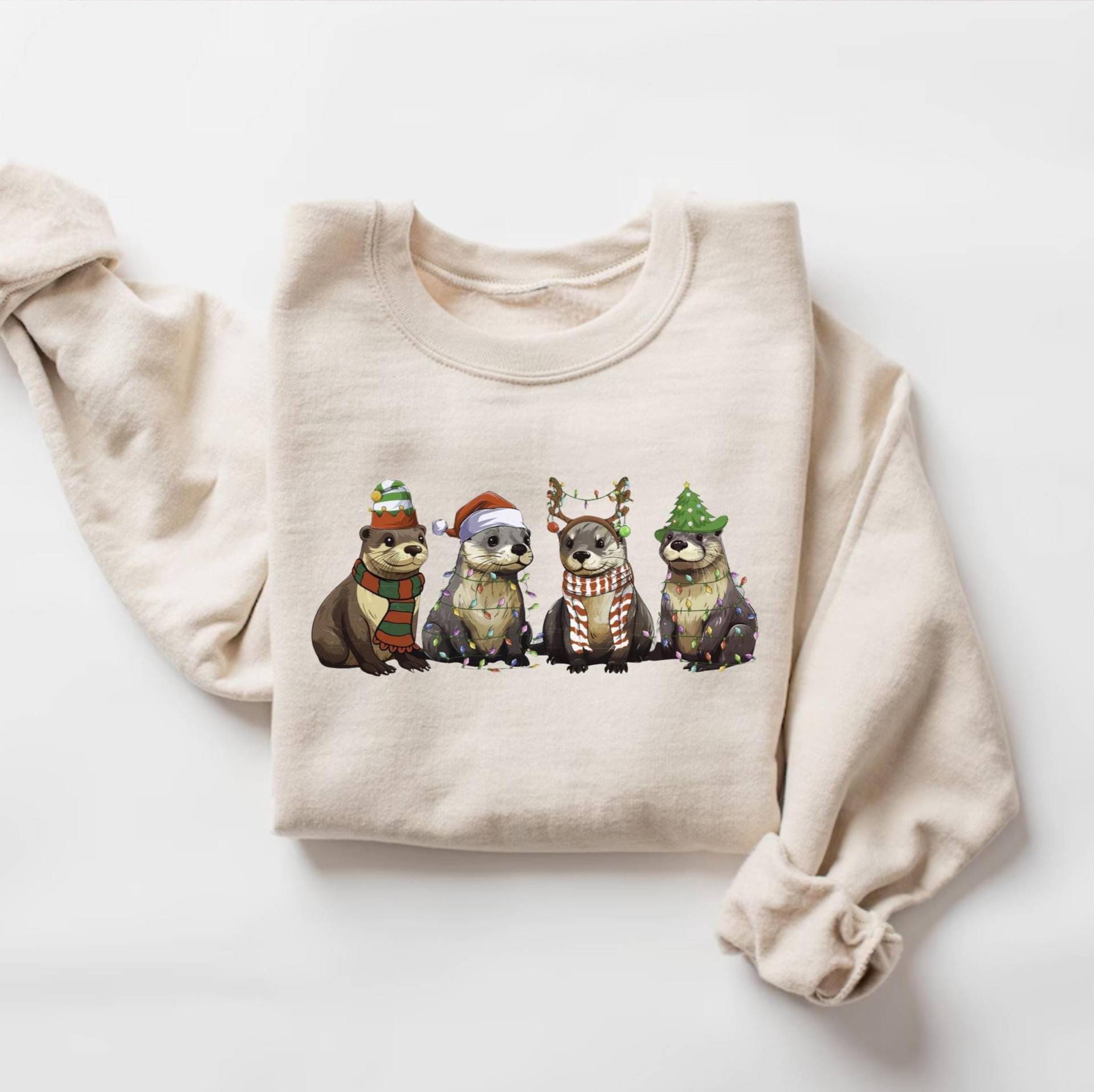 Otter Weihnachten Sweatshirt, Süßes Urlaub Shirt, Lustiges Hoodie, Tierliebhaber Weihnachtsgeschenk, Weihnachten, Geschenk von PrintBoutique4U
