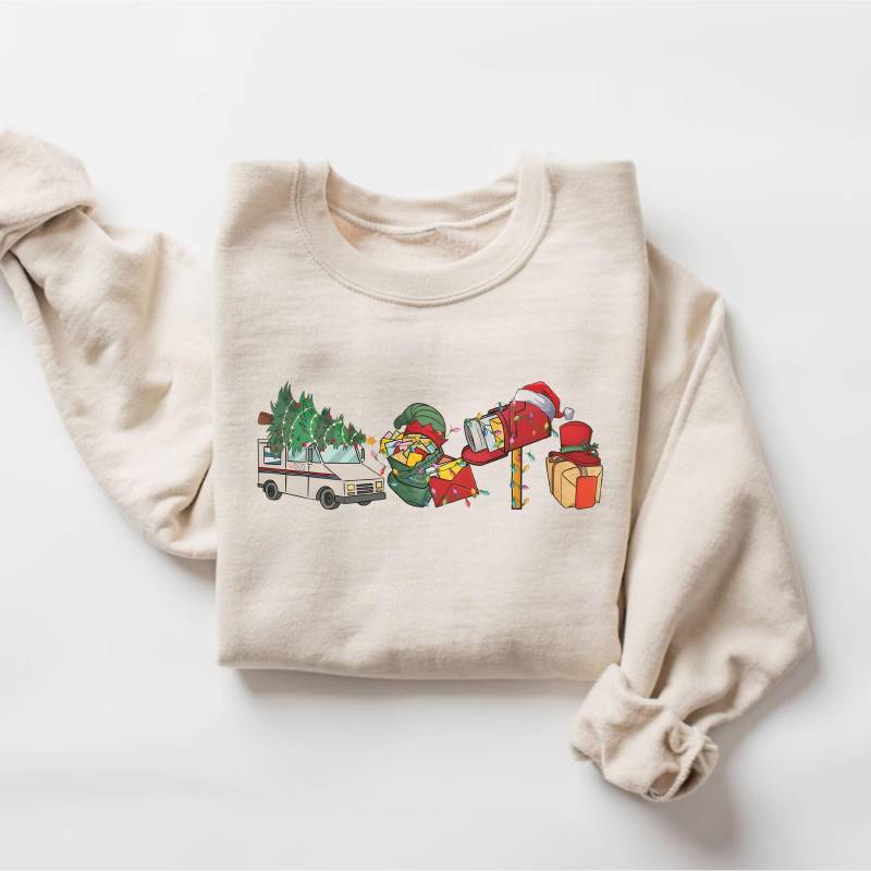 Postangestellte Weihnachten Sweatshirt, Post Lkw Pullover, Mailman Weihnachtsgeschenk, Weihnachtspost Niedliches Postbote Geschenk von PrintBoutique4U