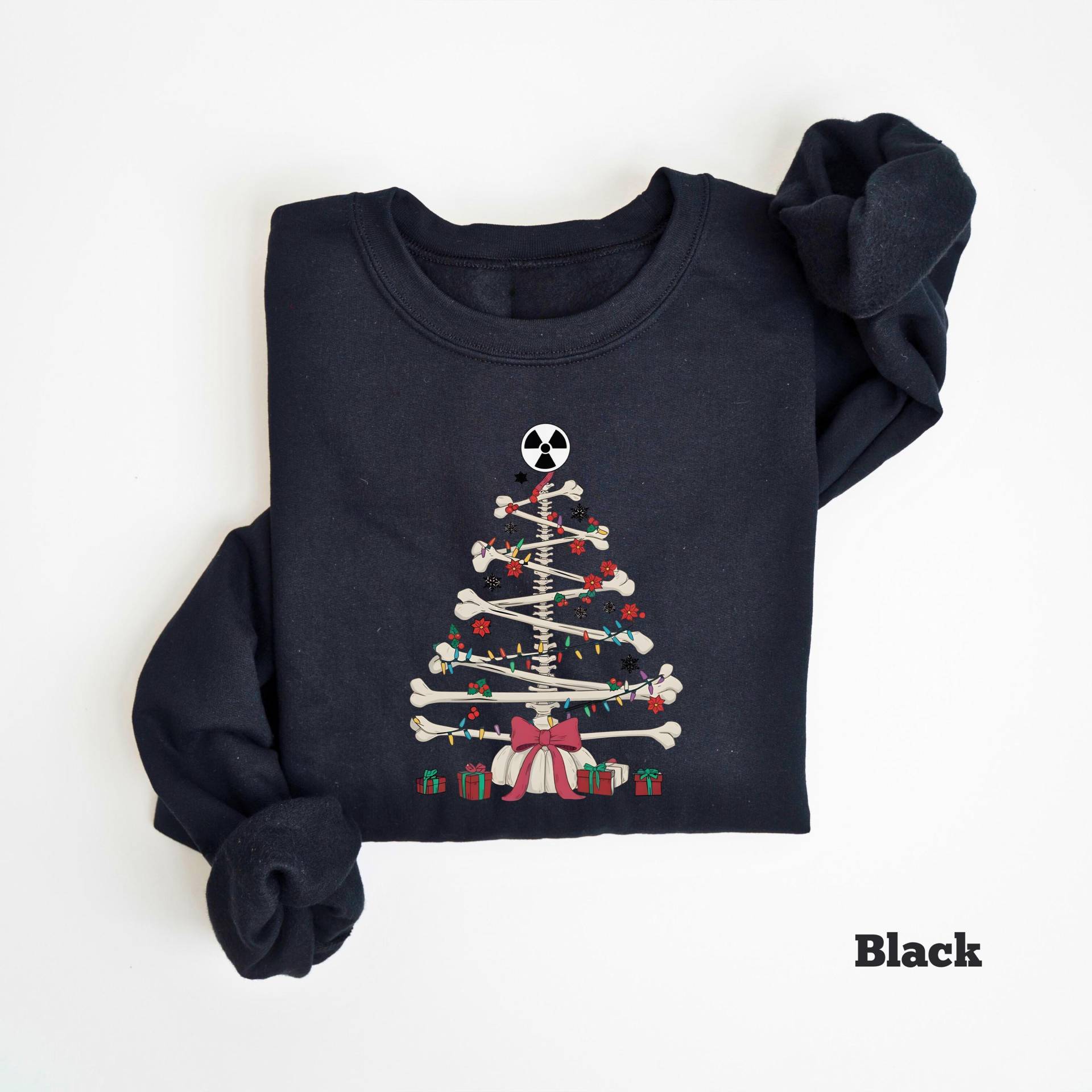 Radiologie-Weihnachtshemd, Skelettbaum-Röntgentechnik Geschenk, Radiologie-Sweatshirt, Labor-Tech-Hoodie Für Urlaub, Radiologie-Shirt von PrintBoutique4U