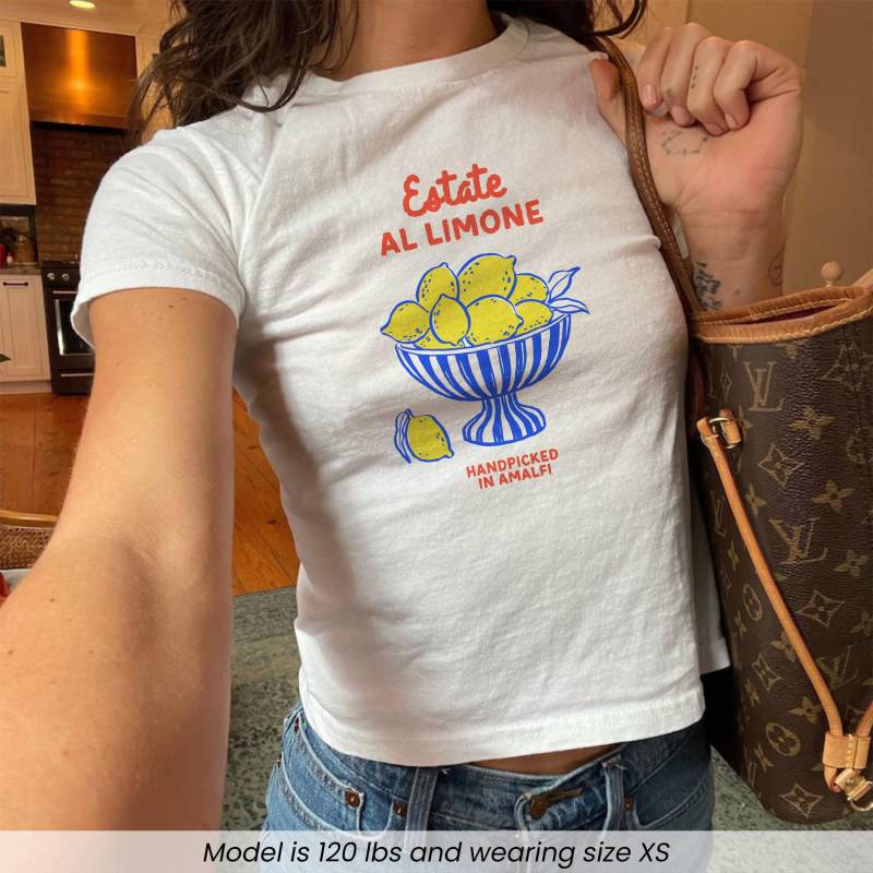 Real Al Limone Amalfi Baby T-Shirt, Zitrone Shirt, Amalfiküste, Italien Urlaub Zitronen Cocktail-T-Shirt, Retro Grafik T-Shirt von PrintBoutique4U