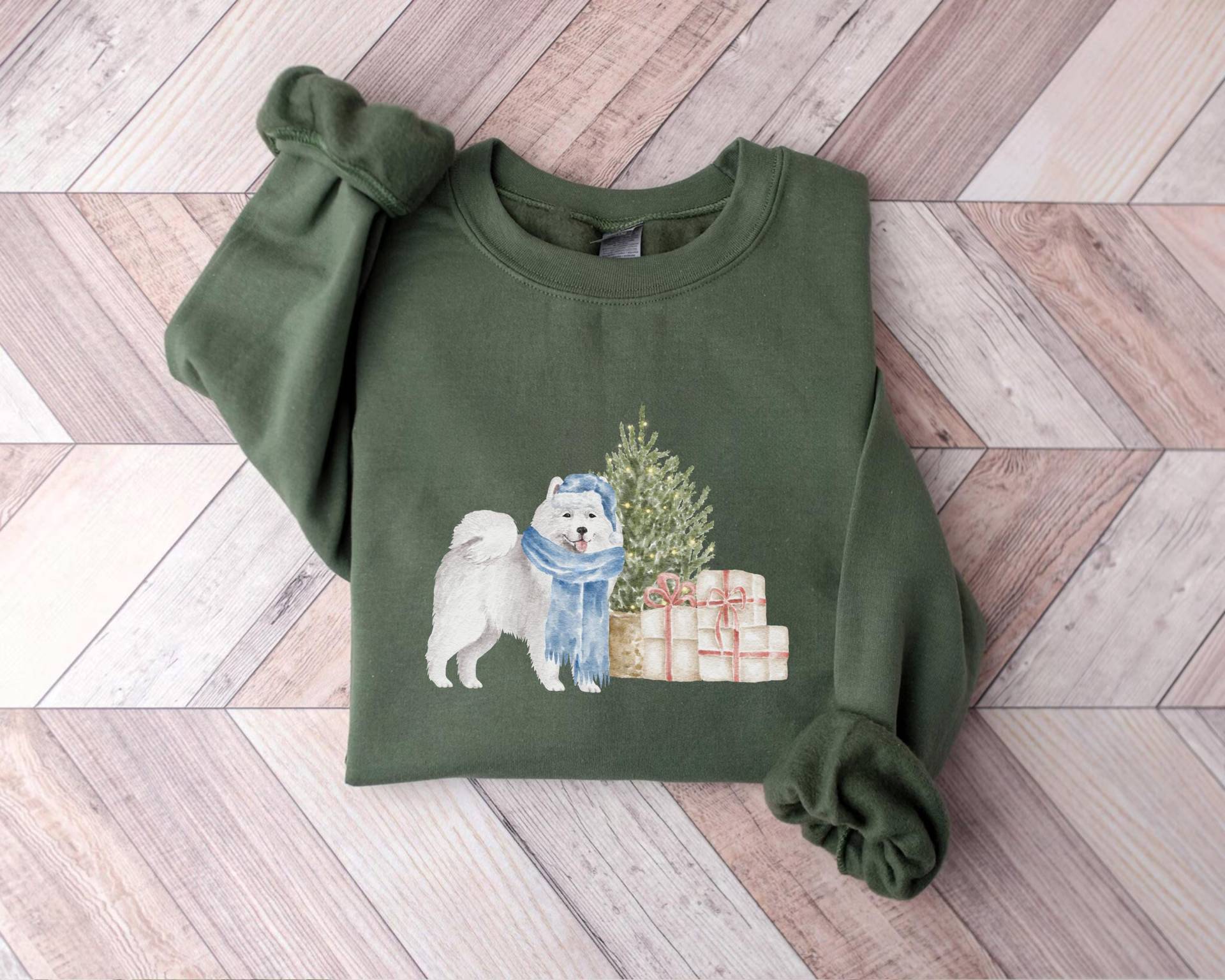 Samojede Weihnachten Sweatshirt, Santa Hundepullover, Samojede, Liebhaber Geschenk, Urlaub Geschenk von PrintBoutique4U