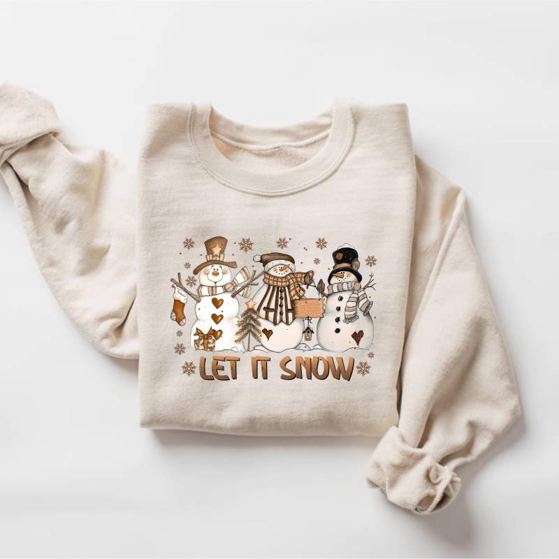 Schneemann Weihnachten Sweatshirt, Let It Snow Hoodie, Winter Weihnachtsgeschenk von PrintBoutique4U