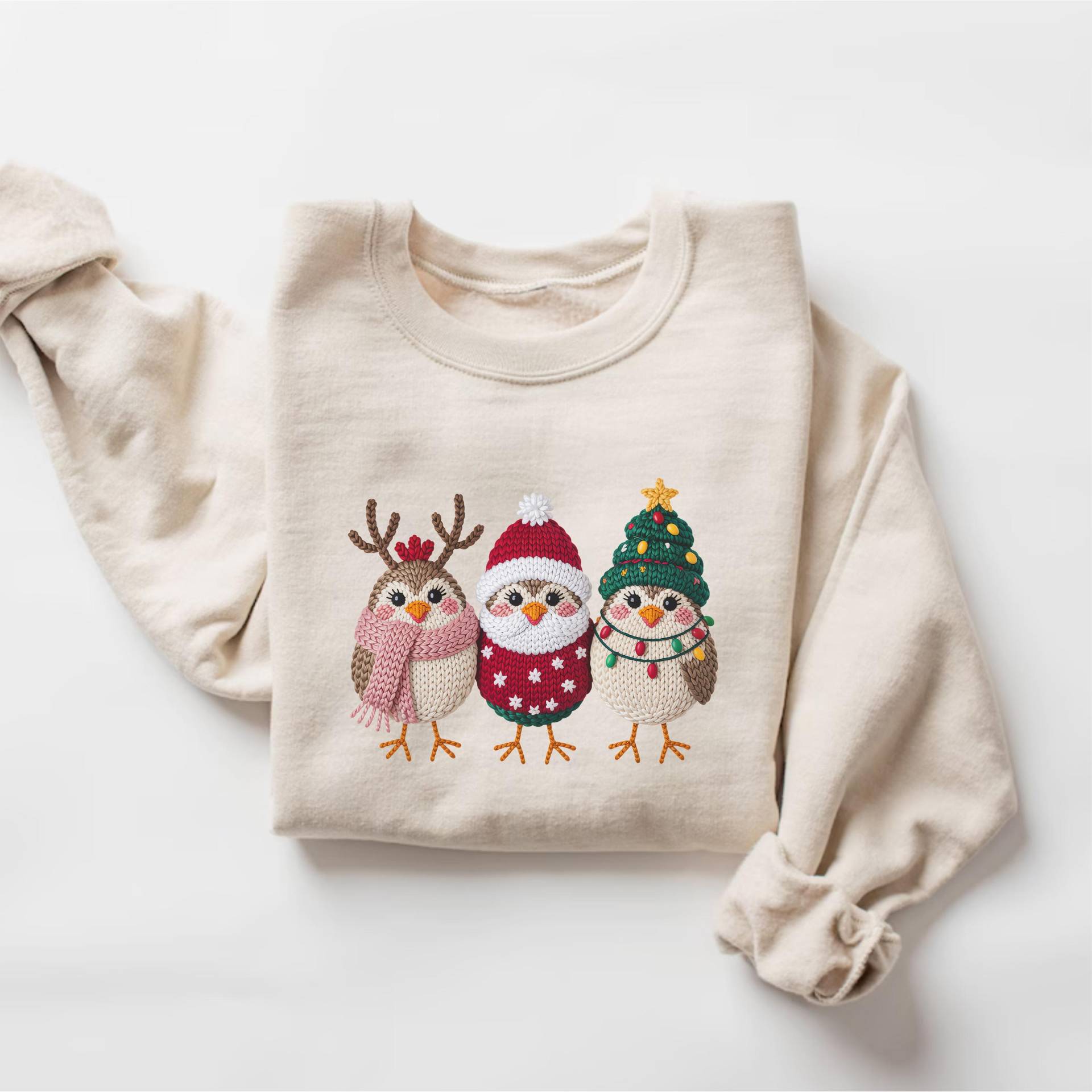 Vögel Weihnachten Sweatshirt, Vogel-Liebhaber-Pullover, Vogel Geschenk, Natur Weihnachten, Tierliebhaber Weihnachtspullover, Weihnachtsgrafik-T-Shirt von PrintBoutique4U