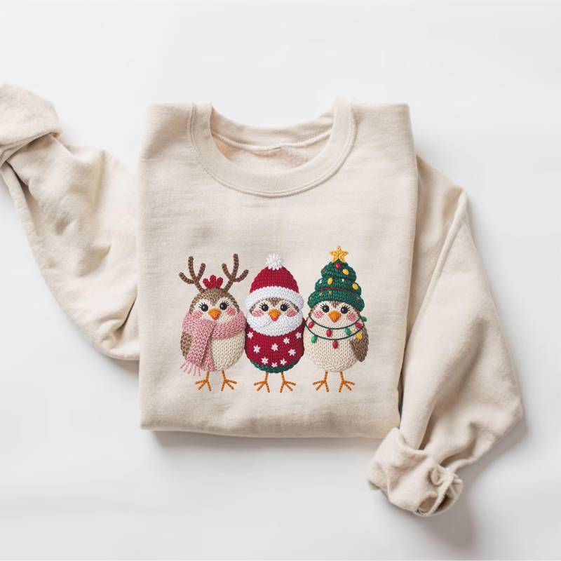 Vögel Weihnachten Sweatshirt, Vogel-Liebhaber-Pullover, Vogel Geschenk, Natur Weihnachten, Tierliebhaber Weihnachtspullover, Weihnachtsgrafik-T-Shirt von PrintBoutique4U