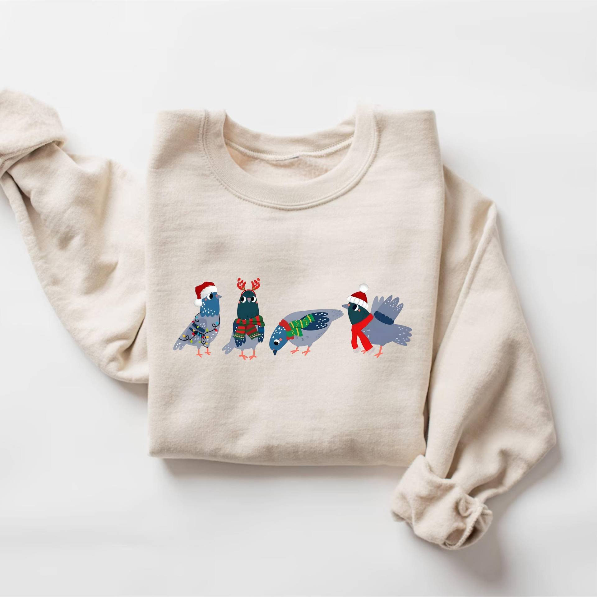 Weihnachten Taube Sweatshirt, Lustige Vogel Tier Liebhaber Pullover, Geschenk, Winter Shirt, Sweatshirt von PrintBoutique4U