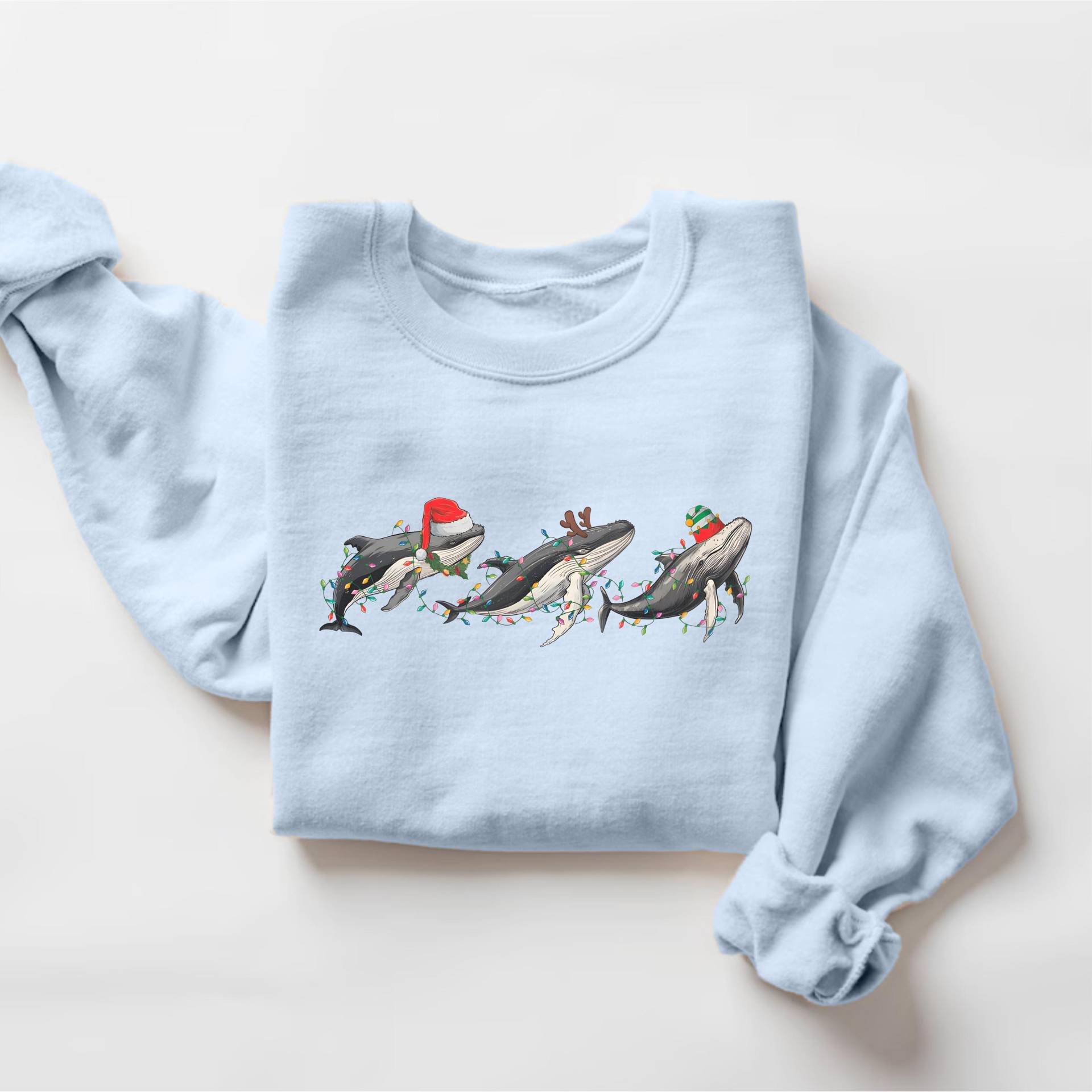 Weihnachten Wal Sweatshirt, Meerestiere Pullover, Meer Leben Weihnachtsgeschenk, Geschenk Für Wal-Liebhaber, Weihnachten, Ozean von PrintBoutique4U