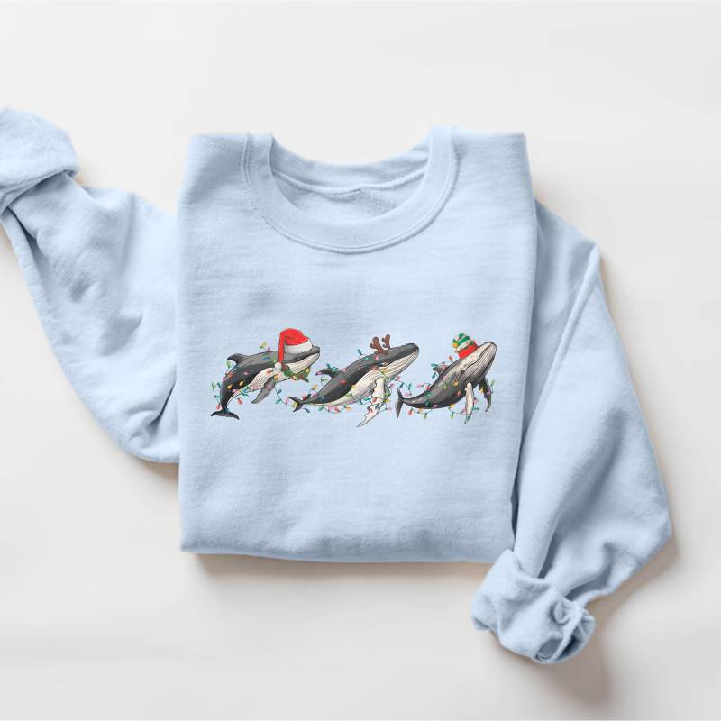Weihnachten Wal Sweatshirt, Meerestiere Pullover, Meer Leben Weihnachtsgeschenk, Geschenk Für Wal-Liebhaber, Weihnachten, Ozean von PrintBoutique4U