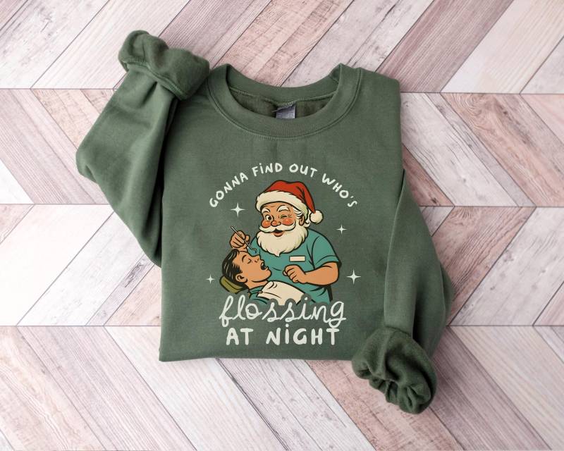 Weihnachten Weihnachtssanwärter Sweatshirt, Lustiges Zahnmedizinisch Santa Pullover, Zahnarzt-Weihnachtshemd, Zahnarzthelfer-T-stück von PrintBoutique4U