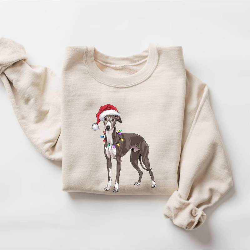 Windhund Weihnachten Sweatshirt, Pullover, Mutter Geschenk, Geschenk Für Liebhaber, Besitzer Shirt, Weihnachtshundeliebhaber von PrintBoutique4U