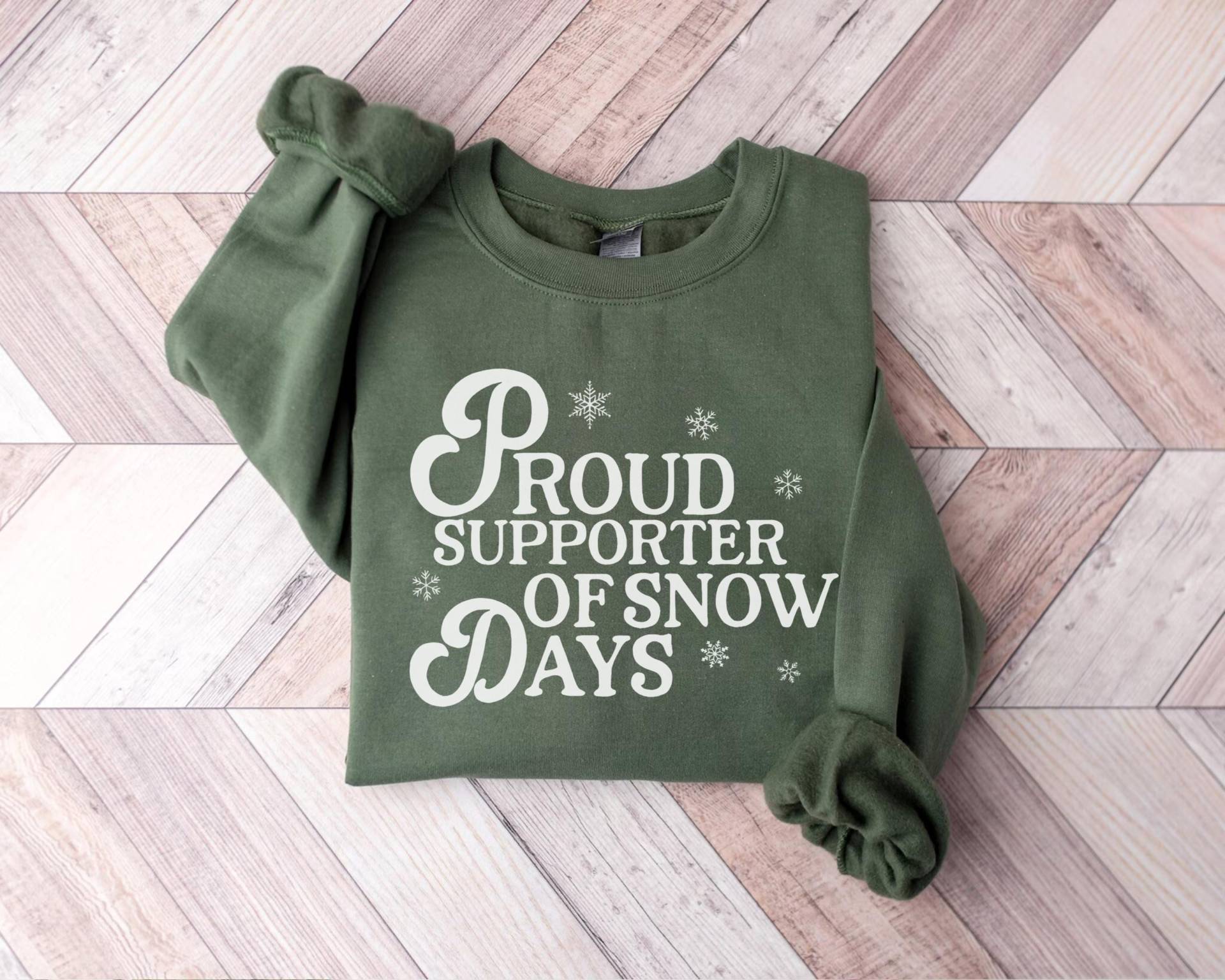 stolzer Anhänger Von Schneetagen Sweatshirt, Winter-Weihnachtspullover, Snowday-Lehrer-Shirt Mit Rundhalsausschnitt, Lustiges Lehrerleben-Shirt von PrintBoutique4U