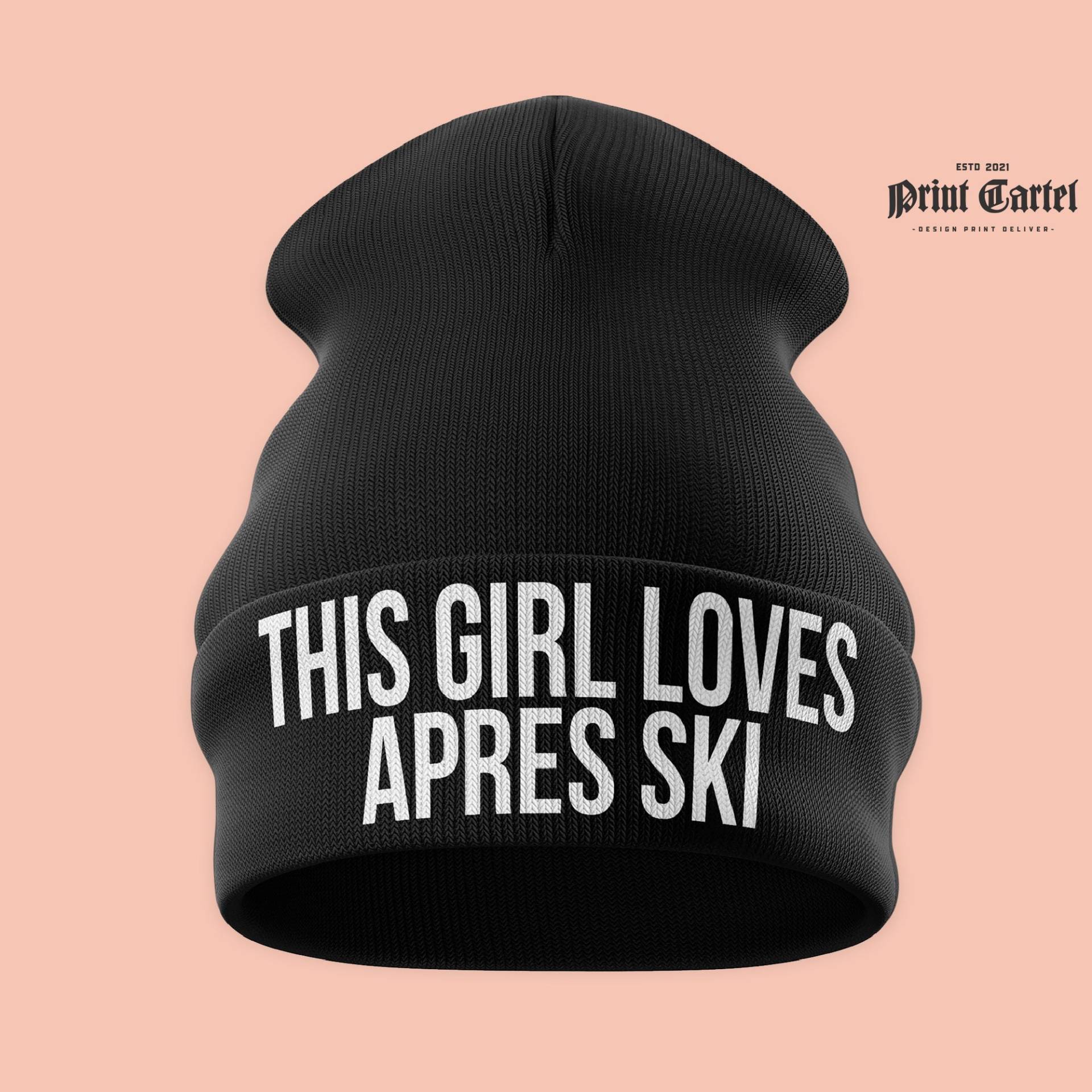 Dieses Mädchen Liebt Apres Ski, Beanie Beanie, Bestickt, Lustiges Ski Geschenk, Frauen Winter Kopfbedeckung Unisex von PrintCartelStore