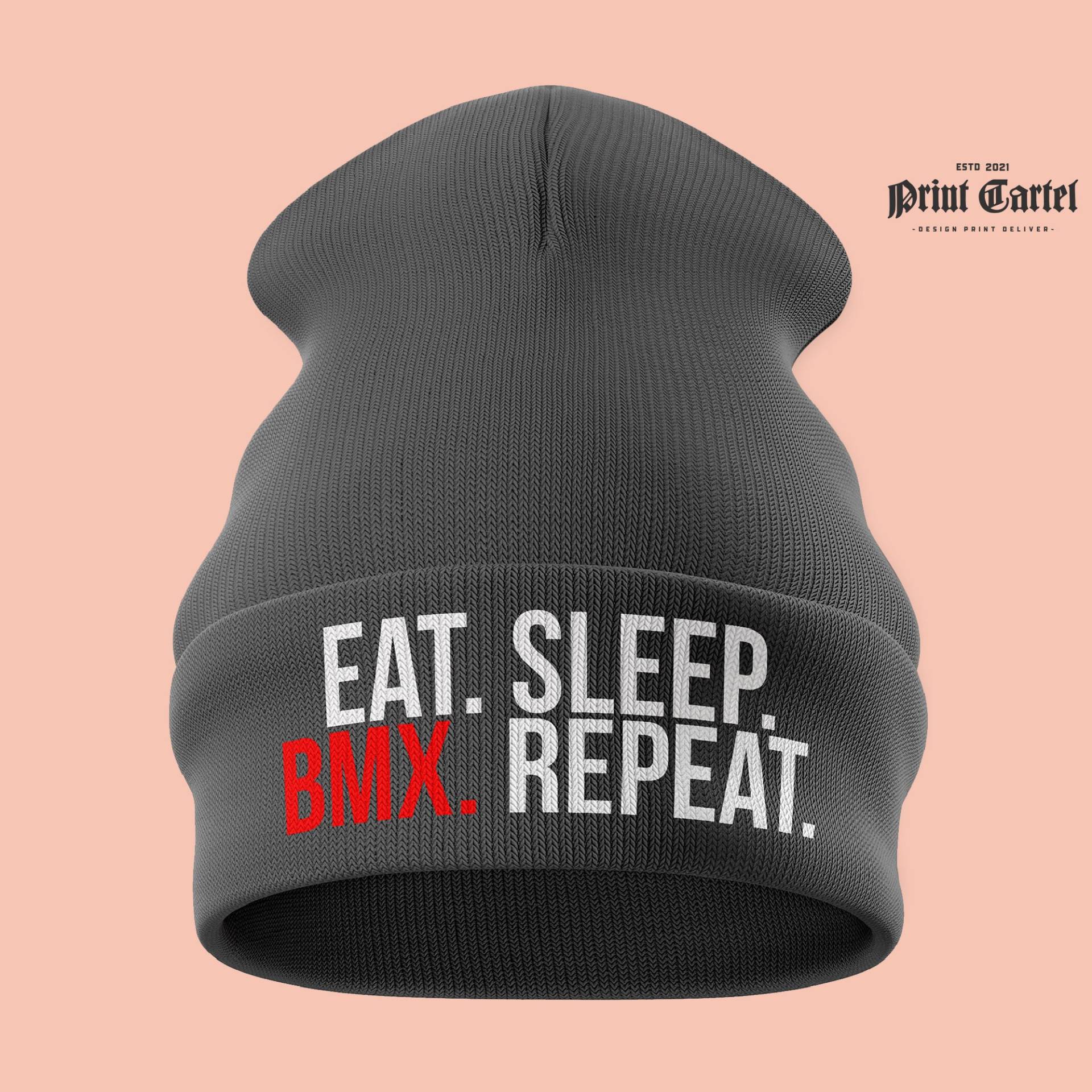 Eat Sleep Bmx Repeat Lustige Beanie Mütze, Beanie, Fahrrad Geschenke, Geburtstagsgeschenke Für Jungen, Herren Winter Kalte Ski von PrintCartelStore