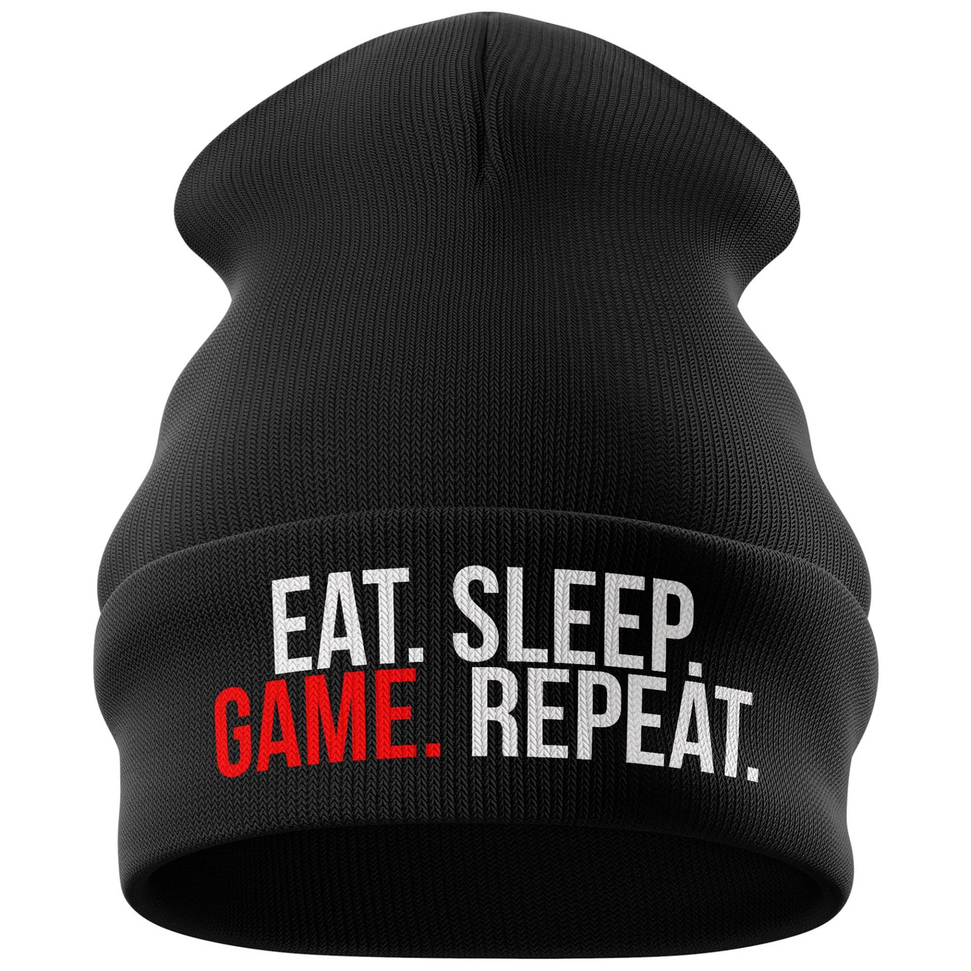 Eat Sleep Game Repeat, Lustige Beanie Mütze Für Jungen, Gaming Geschenke, Geschenk Gamer, Geburtstag Kinder Neuheit Winter Kalt von PrintCartelStore