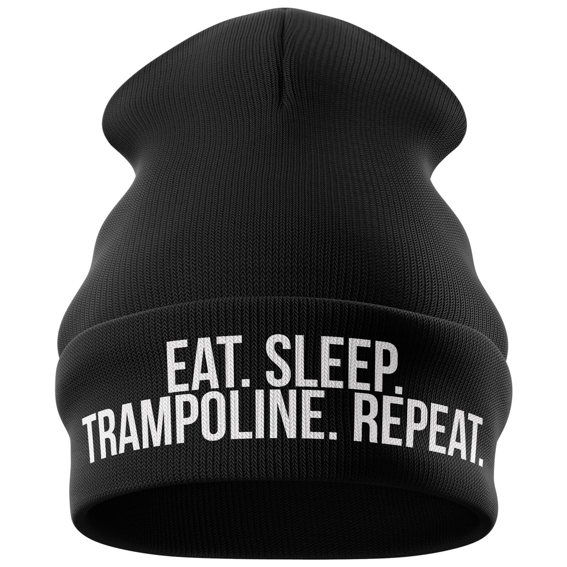 Eat Sleep Trampoline Repeat Lustige Beanie Mütze, Beanie, Geschenke, Turnerin Geburtstagsgeschenke Für Jungen Mädchen Kinder Winter Kalt von PrintCartelStore