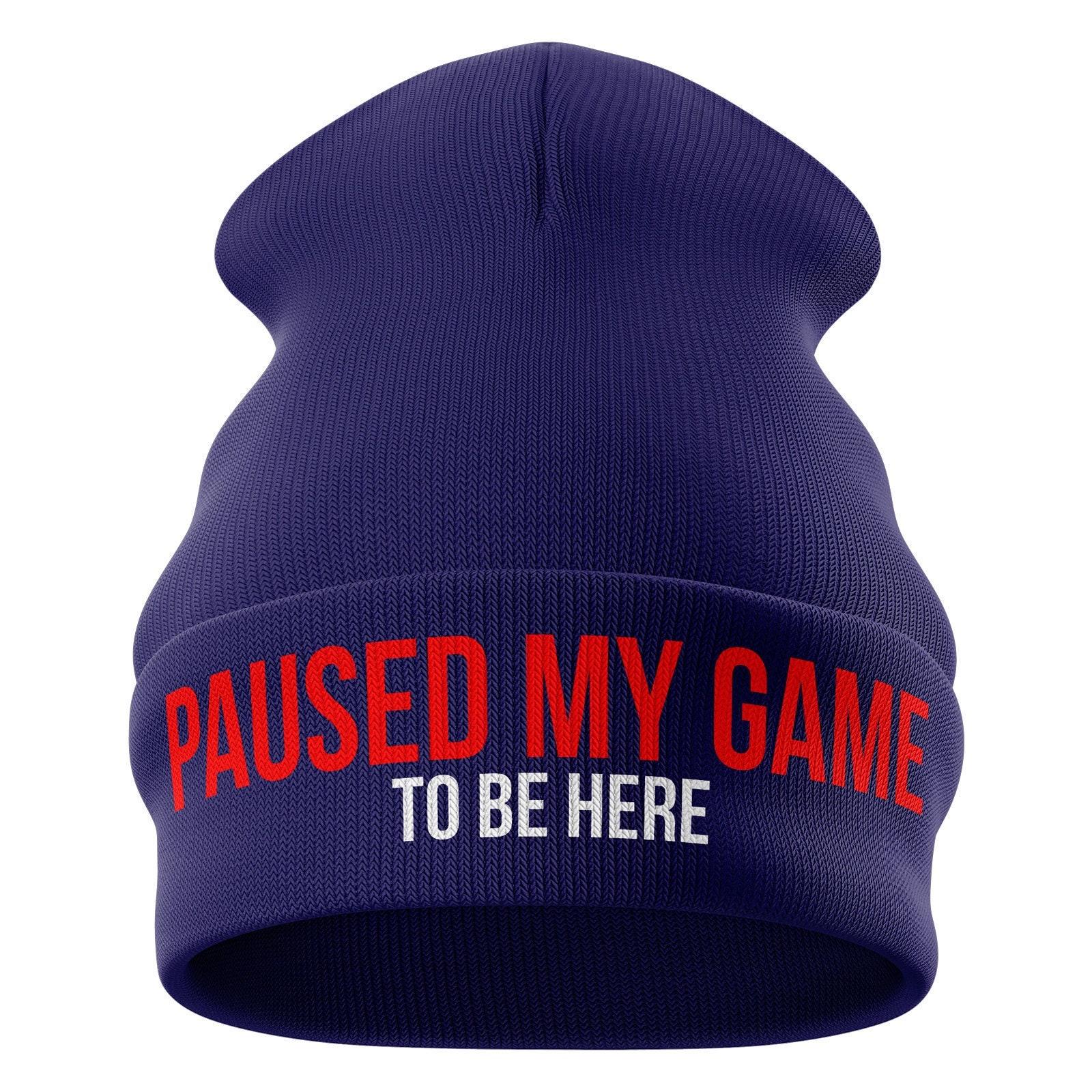 Paused My Game To Be Here Beanie Mütze, Beanie, Lustiges Gaming Geschenk, Geschenke Für Gamer, Jungen Winter Kopfbedeckung Unisex von PrintCartelStore