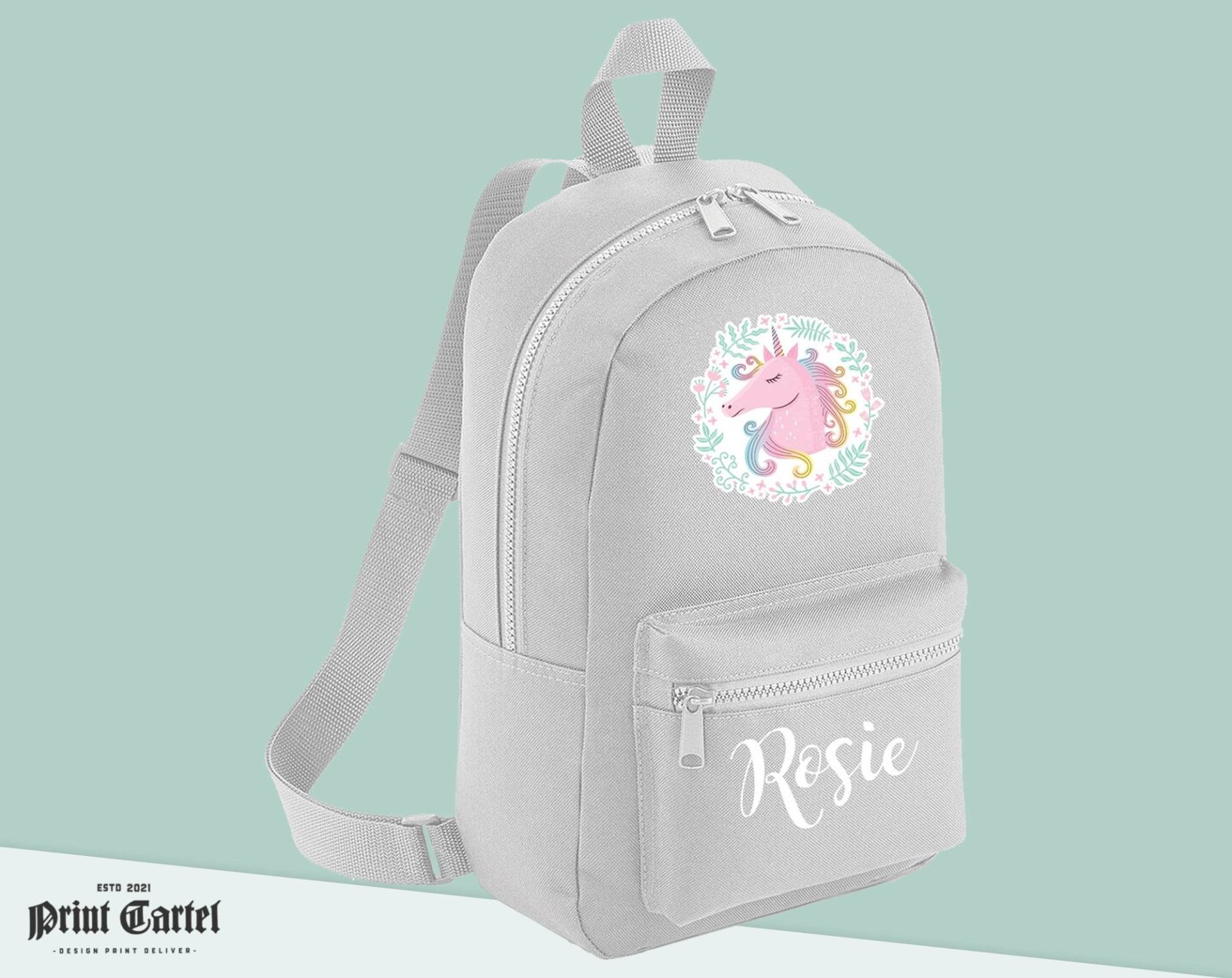 Personalisierte Einhorn Tasche, Personalisierter Rucksack Mädchen Mit Namen Und Einhorn, Glitzer Name, Kinder, Personalisierte Tasche von PrintCartelStore