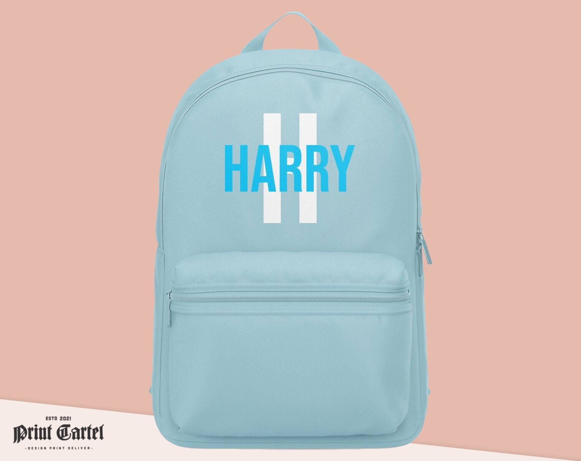 Personalisierte Schultasche Mit Namen Und Initiale, Jungen Personalisierter Rucksack, Schulanfang, Minirucksack, Personalisierter Schulbeutel Name von PrintCartelStore