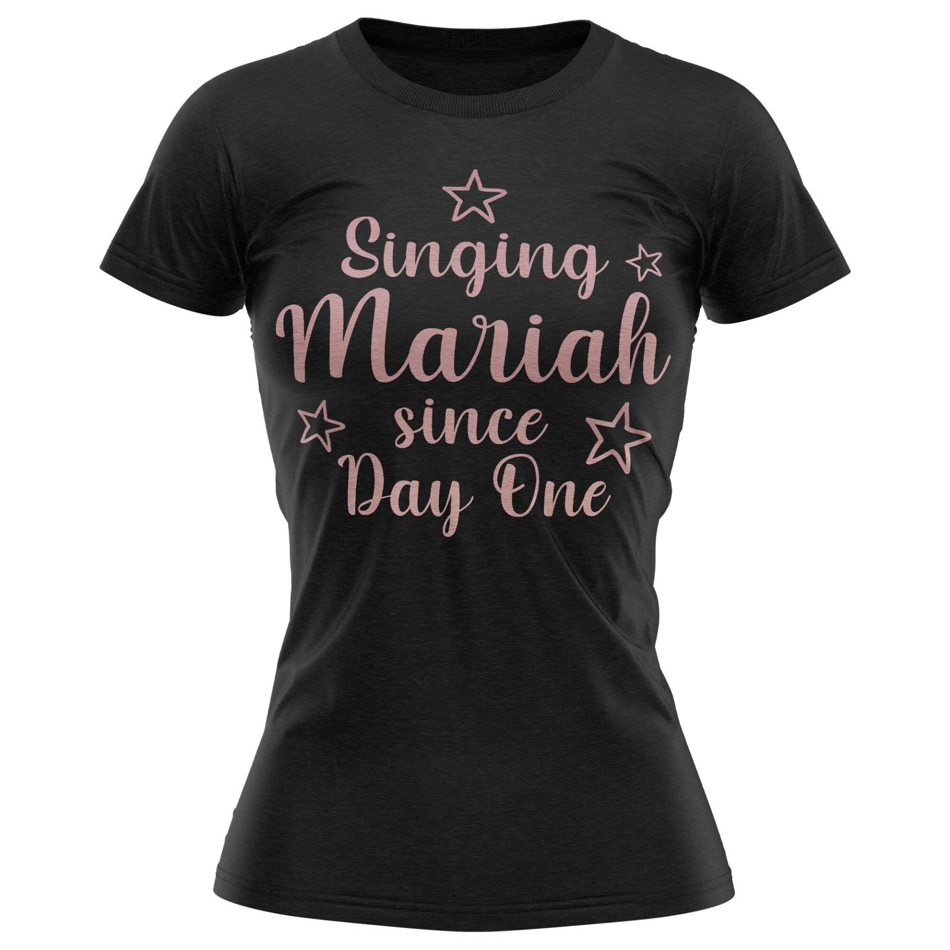 Singende Mariah Since Day One, All I Want For Christmas Rose Gold Lustige Weihnachts Tshirts Für Frauen, Neuheit Weihnachtsgeschenke Mama Freund Top von PrintCartelStore