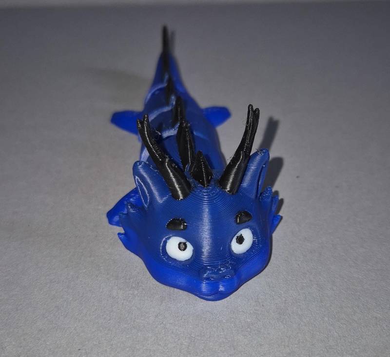 Mini Flexidrache | Schlüsselanhänger Flexibler Drache Fidget Toy Typ Wald von PrintDyZ