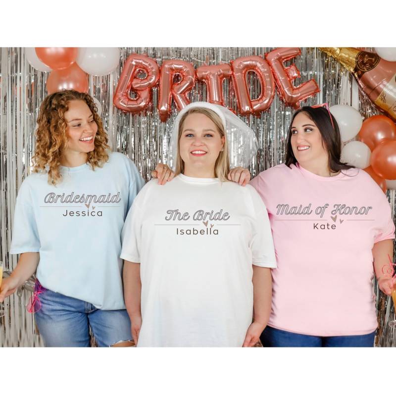 Brautjungfer Shirt, Junggesellinnenabschied Shirt Party, Trauzeugin, Braut Party T-Shirt, Outfit, Die Trauzeugin T-Shirt von PrintHarmonyHub