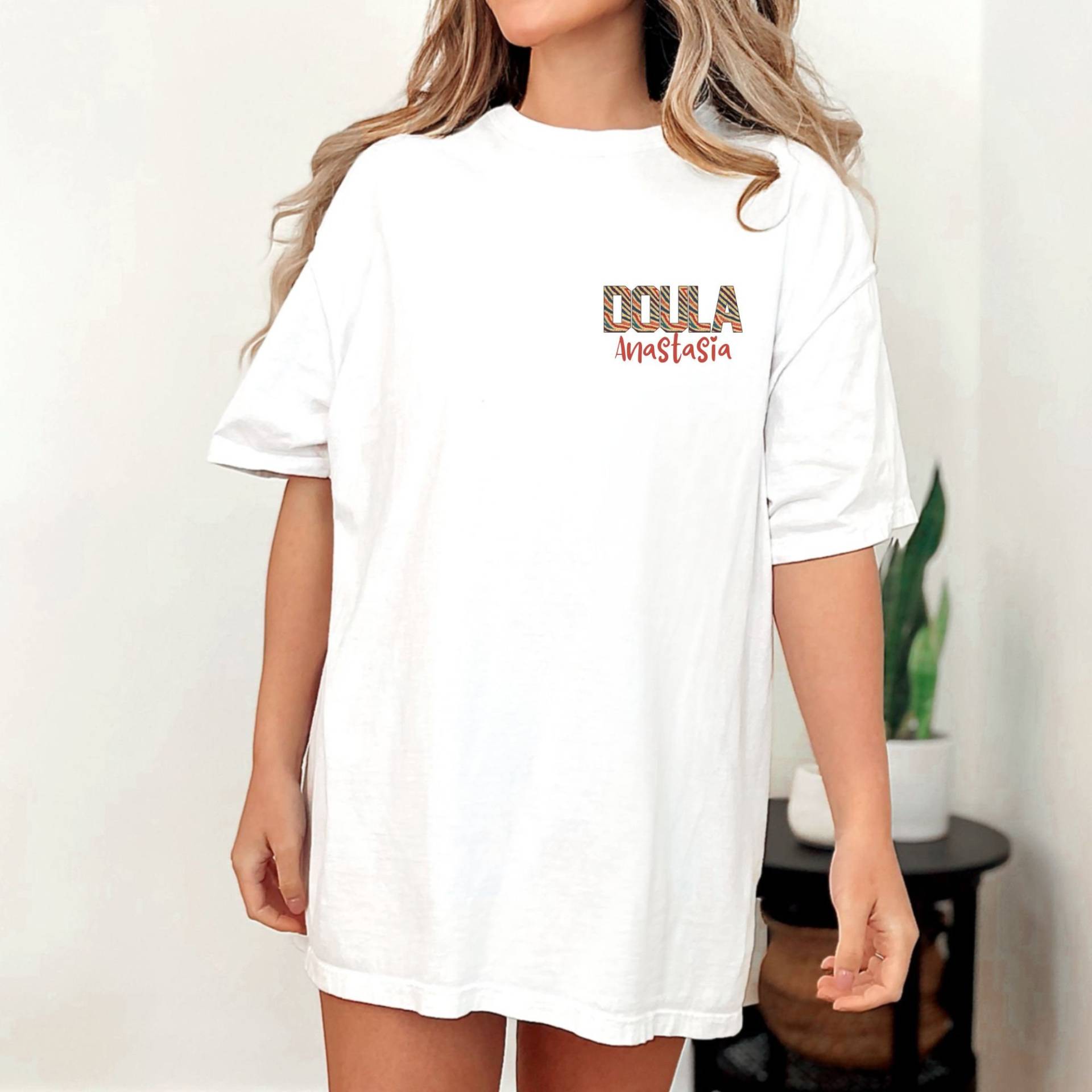 Doula Shirt, Benutzerdefinierte Support Shirt Für Geburtshelfer, Name T-Shirt, T-Shirt Mit Benutzerdefiniertem Text von PrintHarmonyHub