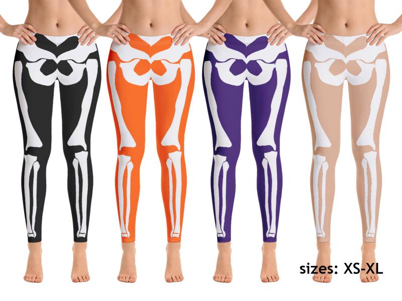 Skeleton Workout Leggings Halloween Frauen Cosplay Bones Laufsport Kostüm Fitness Spandex Süßigkeit Party Geschenk Activewear von PrintOnBoutique