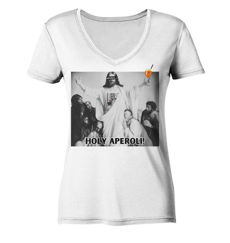 Holy Aperoli - Aperol Fun Shirt Meme Jesus Wearing "Koks Shirt" Perfektes Geschenk Ladies V-Neck Bio-Qualität Holy Aperoli - Aperol Fun Shirt Meme Jesus Wearing "Koks Shirt" Perfektes Geschenk Ladies V-Neck Bio-Qualität von PrintOnStyle