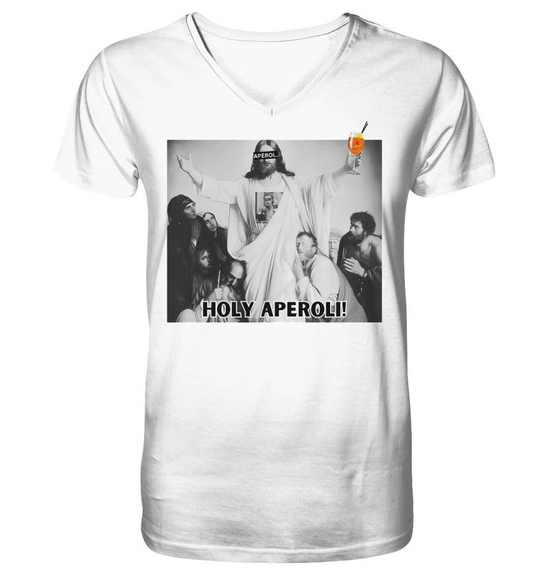 Holy Aperoli - Aperol Meme Jesus Wearing "Koks Shirt" Perfektes Geschenk V-Neck Shirt Bio-Qualität Holy Aperoli - Aperol Meme Jesus Wearing "Koks Shirt" Perfektes Geschenk V-Neck Shirt Bio-Qualität von PrintOnStyle