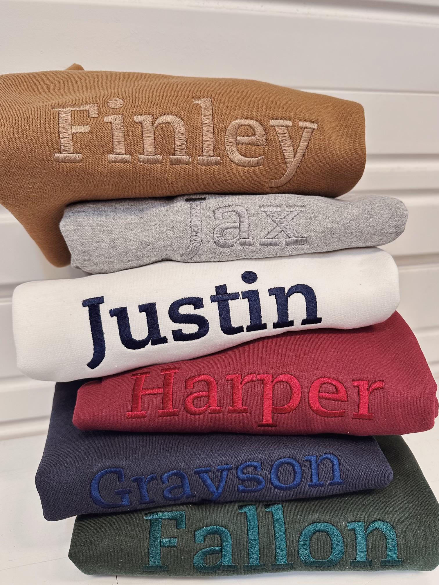 Gestickter Benutzerdefinierter Kindername-Crewneck-Pullover, Gestickter Name-Crewneck Für Kinder Und Kleinkinder, Gestickte Personalisierte von PrintProperBoutique