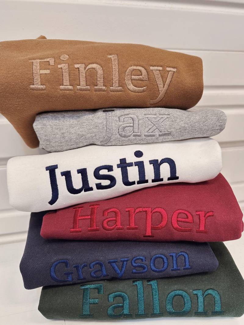 Gestickter Benutzerdefinierter Kindername-Crewneck-Pullover, Gestickter Name-Crewneck Für Kinder Und Kleinkinder, Gestickte Personalisierte von PrintProperBoutique