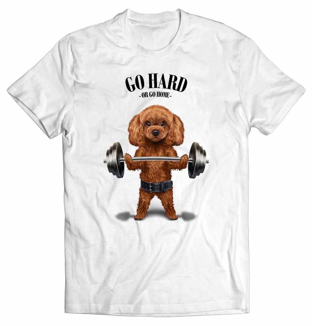 Pudelhund, Der Gewichte Im Fitnessstudio Hebt von PrintStarTee