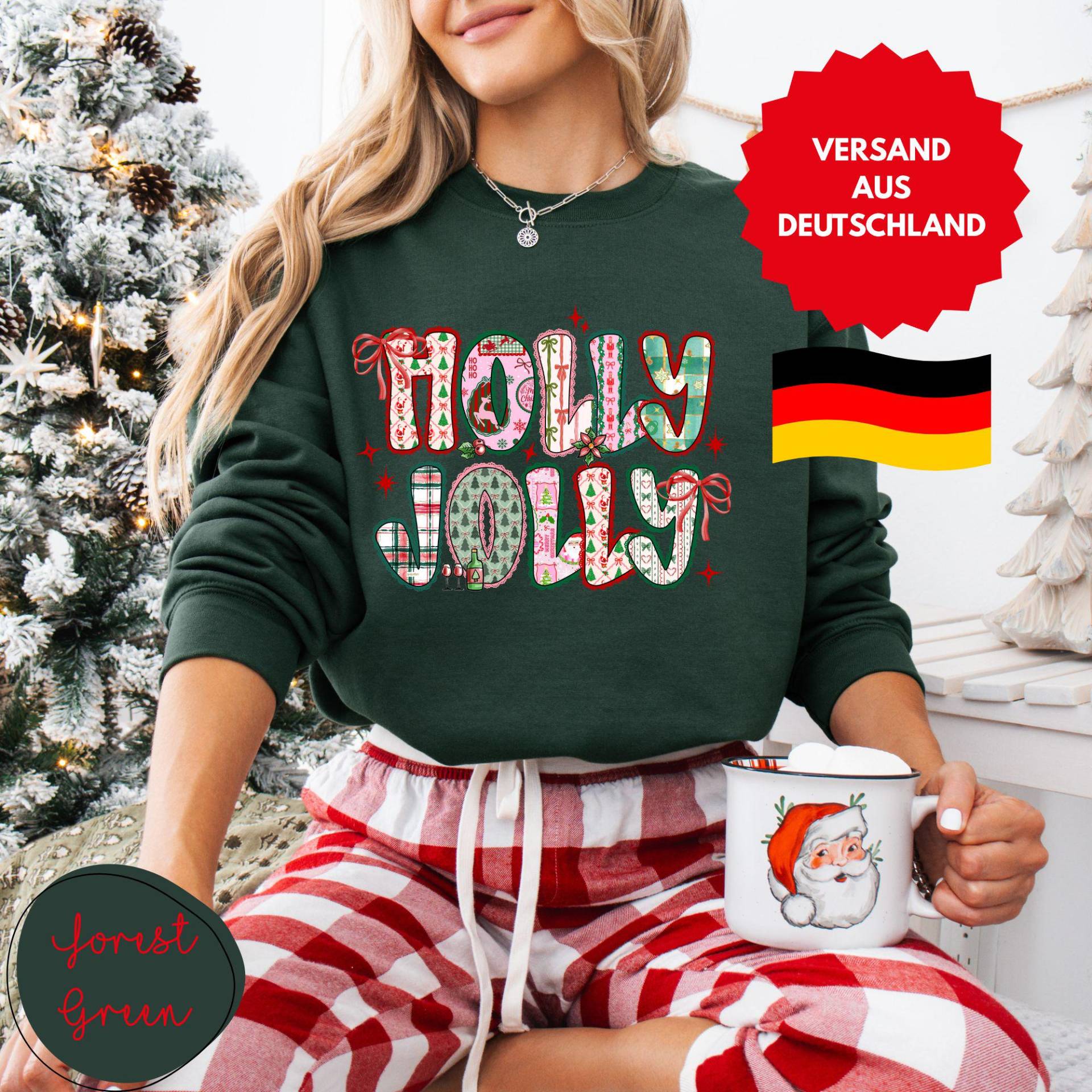 Weihnachts Sweatshirt Damen, Familien Pullover Weihnachten, Winter Outfit, Geschenk Für Freunde Cooler Weihnachtspulli Unisex von PrintStudiobyNina