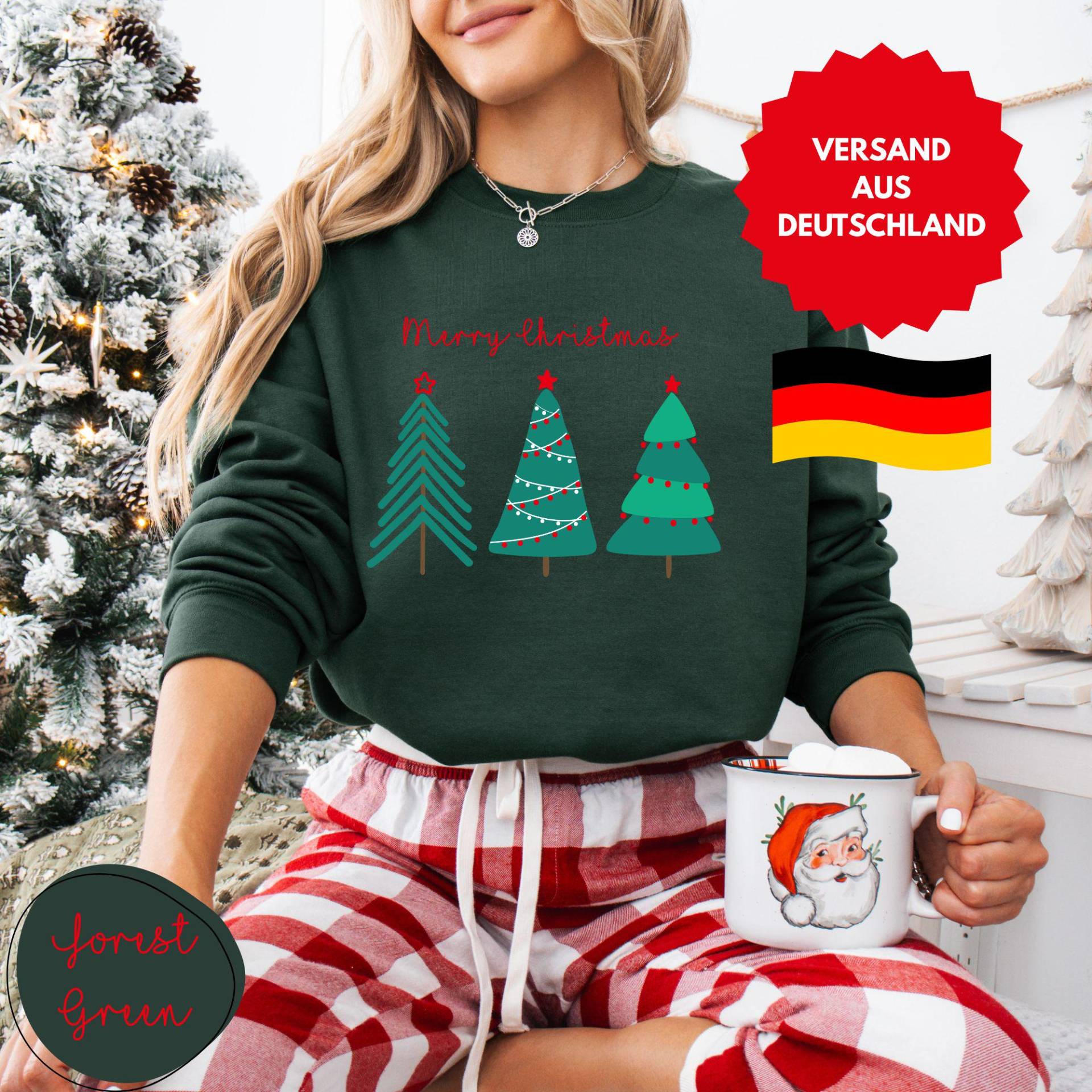 Weihnachtspullover Damen Aus Baumwolle, Familien Pullover Weihnachten, Winter Outfit, Geschenk Für Freunde, Cooler Weihnachtspulli Unisex von PrintStudiobyNina