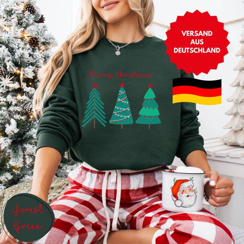 Weihnachtspullover Damen Aus Baumwolle, Familien Pullover Weihnachten, Winter Outfit, Geschenk Für Freunde, Cooler Weihnachtspulli Unisex von PrintStudiobyNina