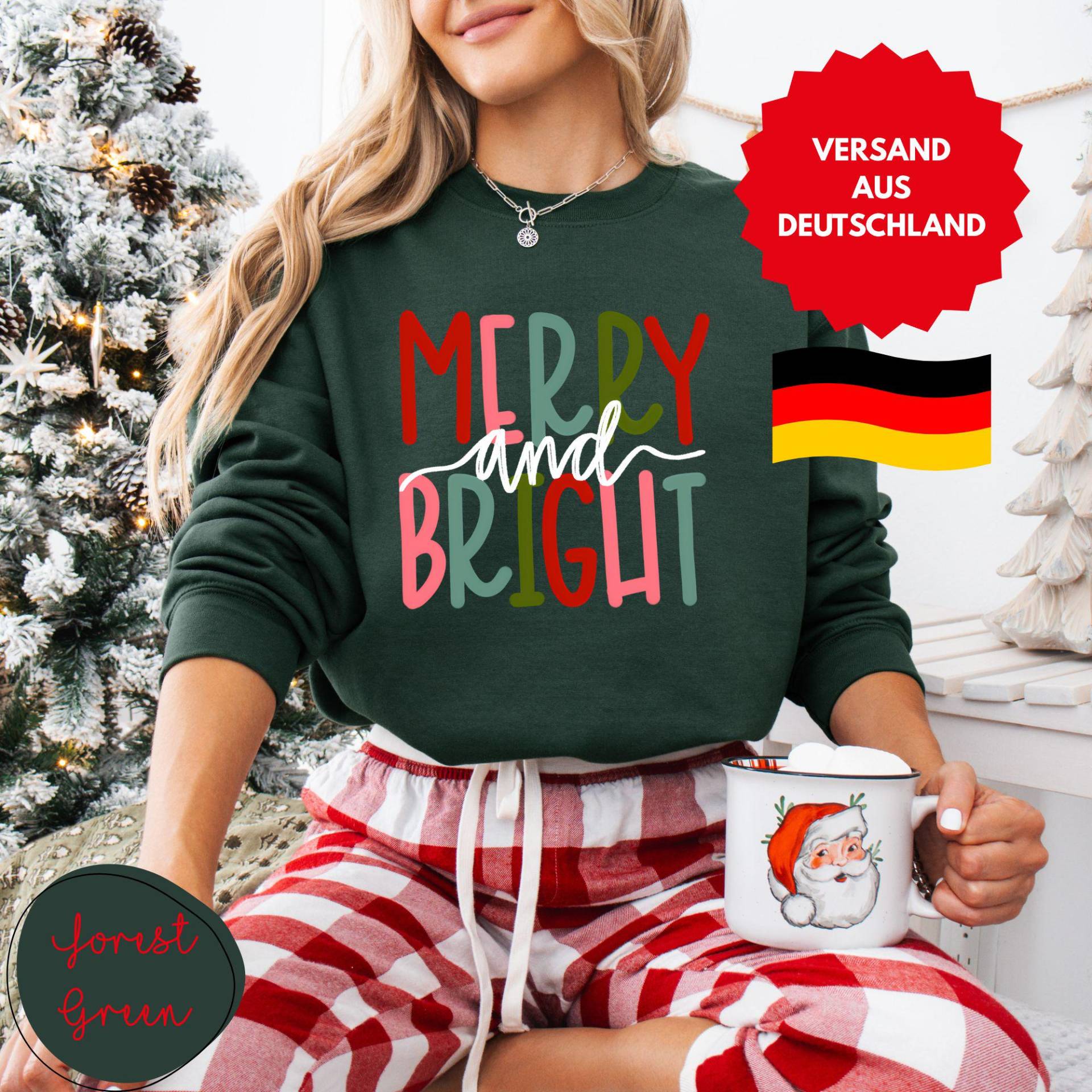 Weihnachts Sweatshirt Damen, Familien Pullover Weihnachten, Winter Outfit, Geschenk Für Freunde Cooler Weihnachtspulli Unisex von PrintStudiobyNina