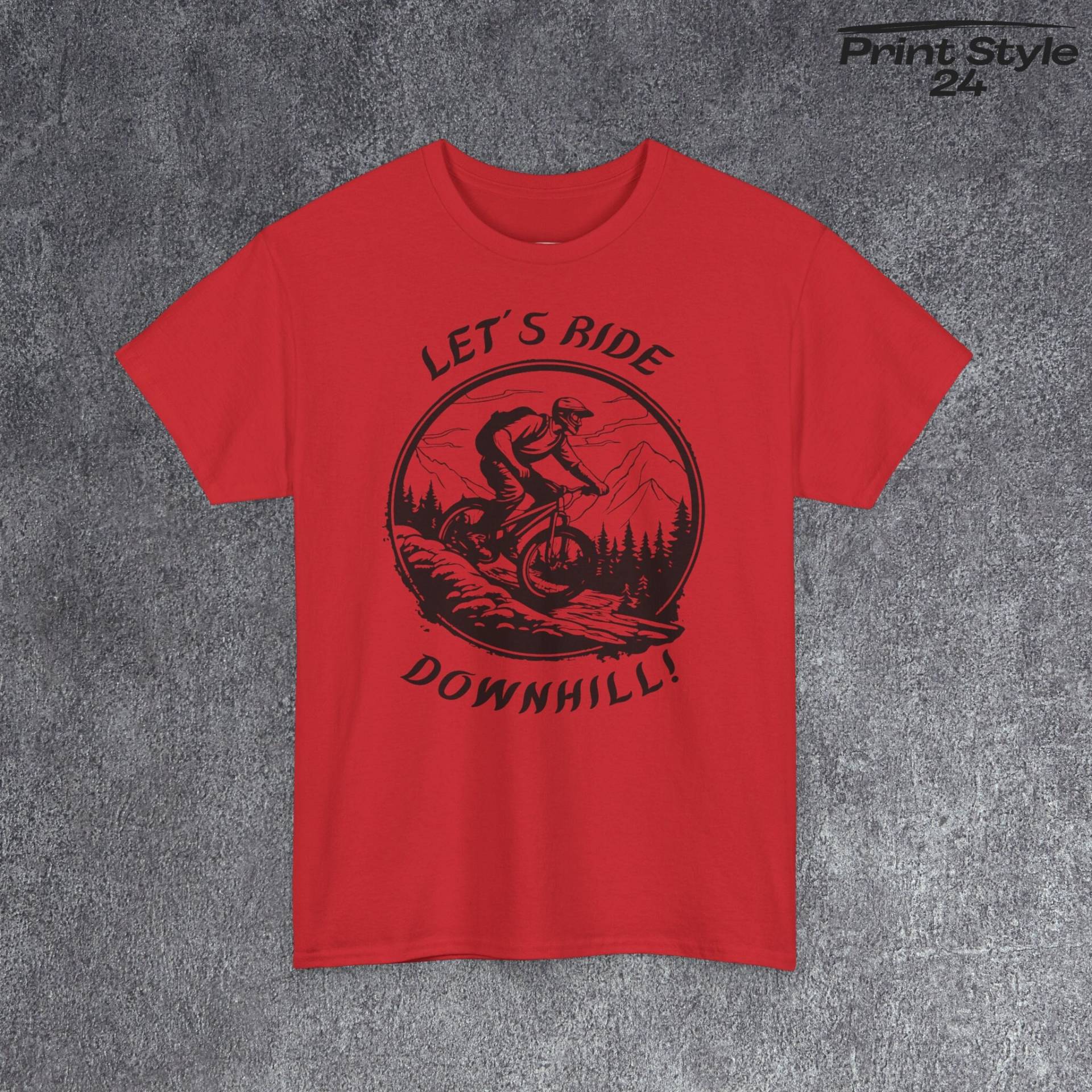 T-Shirt Lets Ride Downhill, Mountainbike, Offroad, Dirt, Fahrrad, Bike, Biken, Biker von PrintStyle24
