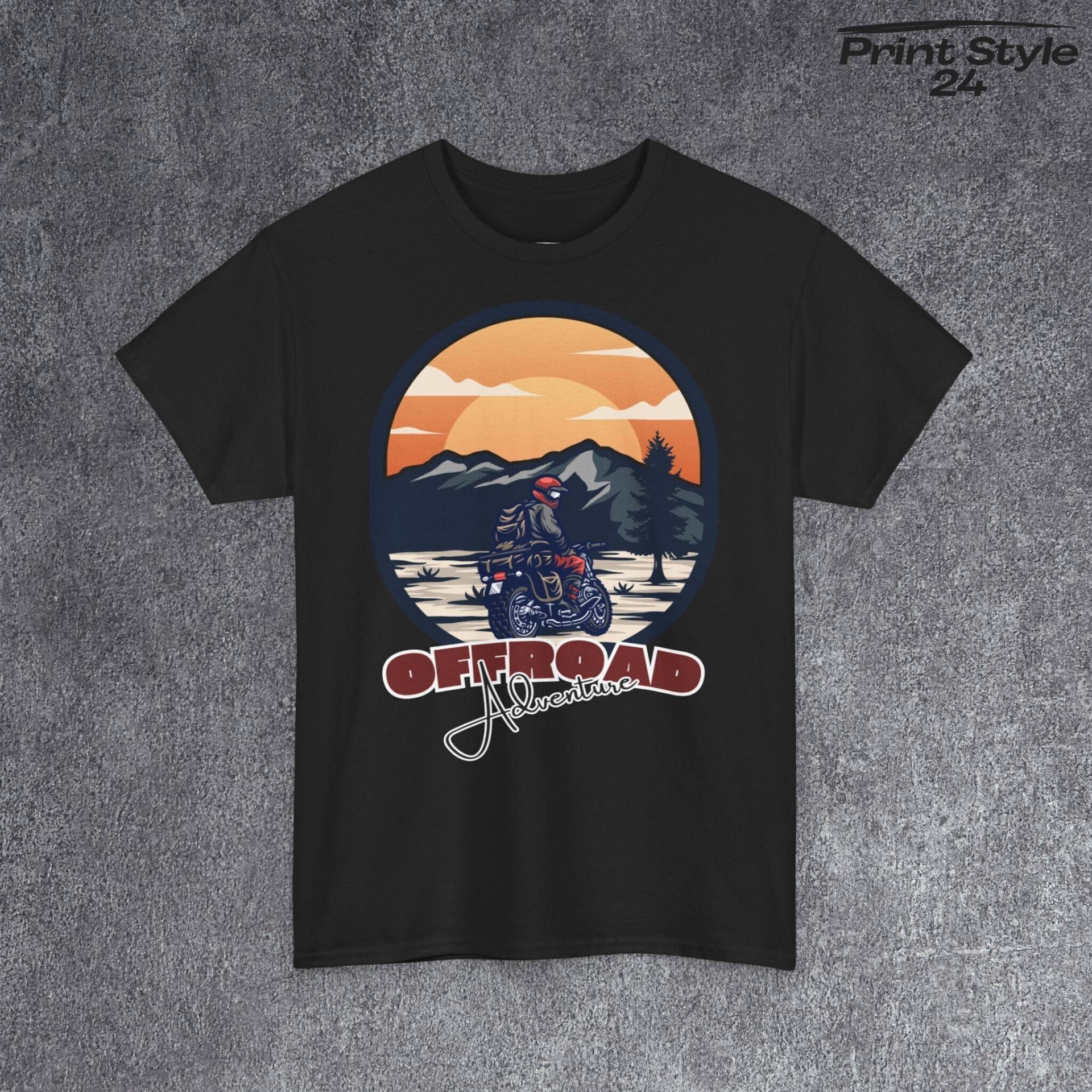 Tshirt Für Biker T Shirt Mit Enduro Motorrad Grafik Offroad Motiv Geschenk Freunde T-Shirt Adventure Bike von PrintStyle24