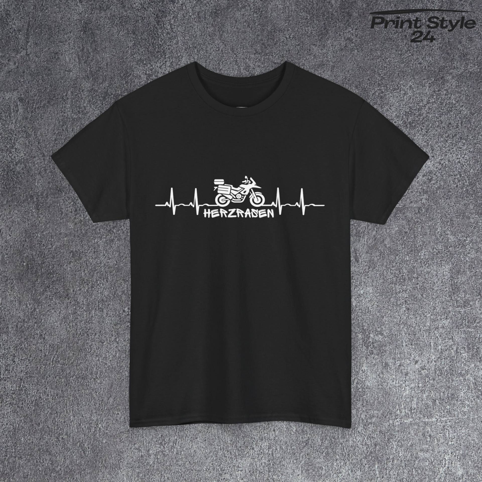 Tshirt Für Biker T Shirt Mit Pulsschlag Enduro Cooles Grafik Motorrad Herzfrequenz Herzrasen Adventure Reise Geschenk Mann von PrintStyle24
