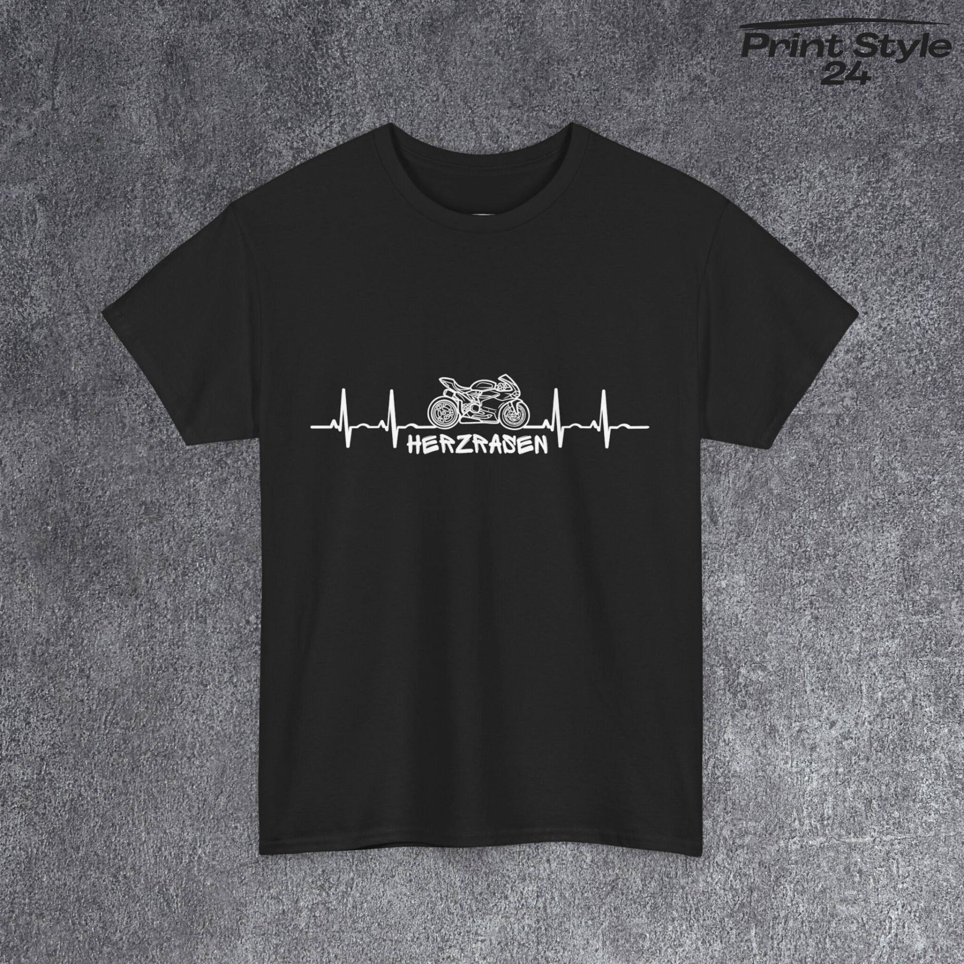 Tshirt Für Biker T Shirt Mit Pulsschlag Racing Cooles Grafik Motorrad Herzfrequenz Herzrasen Supersport Bike Geschenk Mann von PrintStyle24