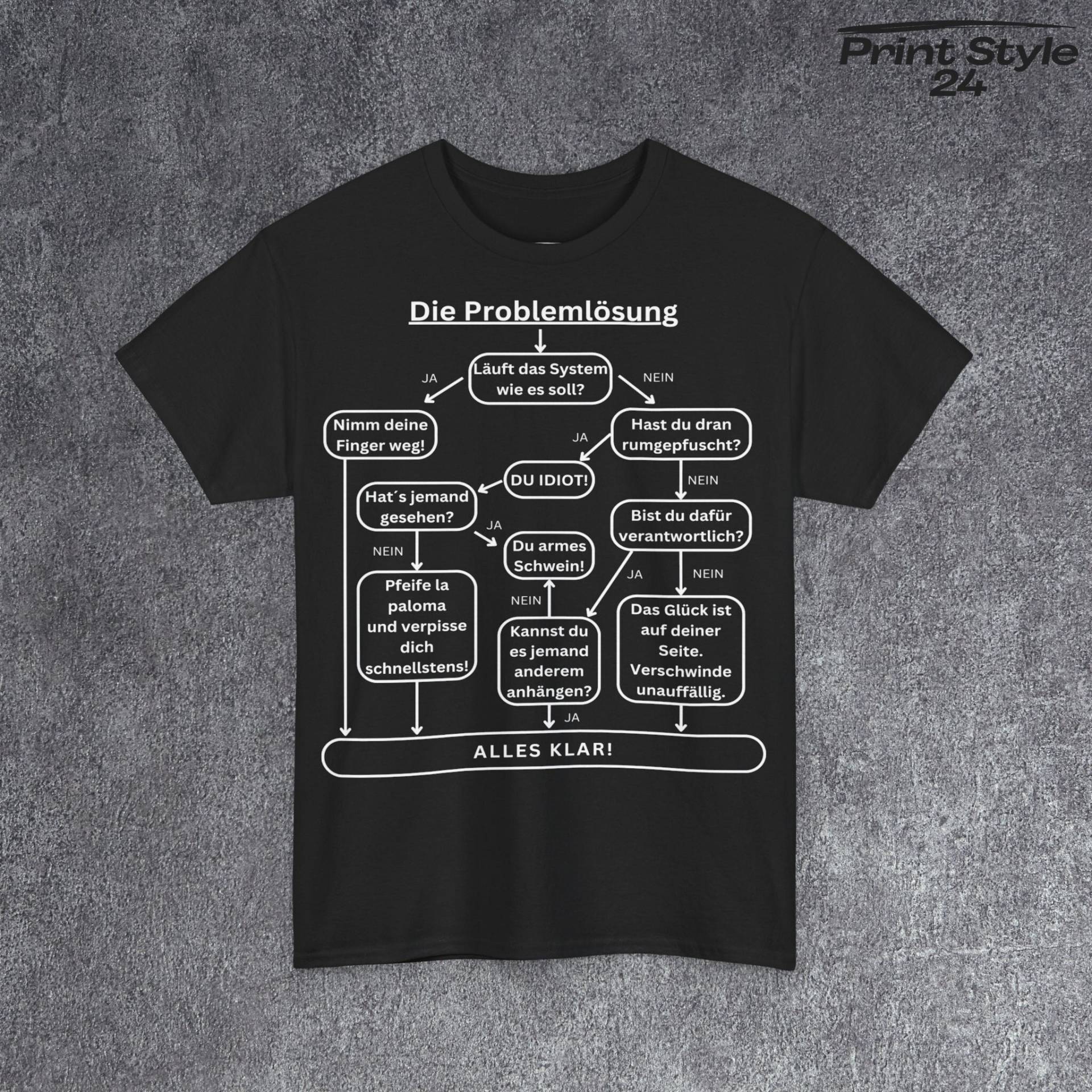 Tshirt Für Ingenieur T Shirt Mit Lustigem Spruch Problemlösung Grafik Einzigartiges Design Geschenk Kollegen It Administrator von PrintStyle24