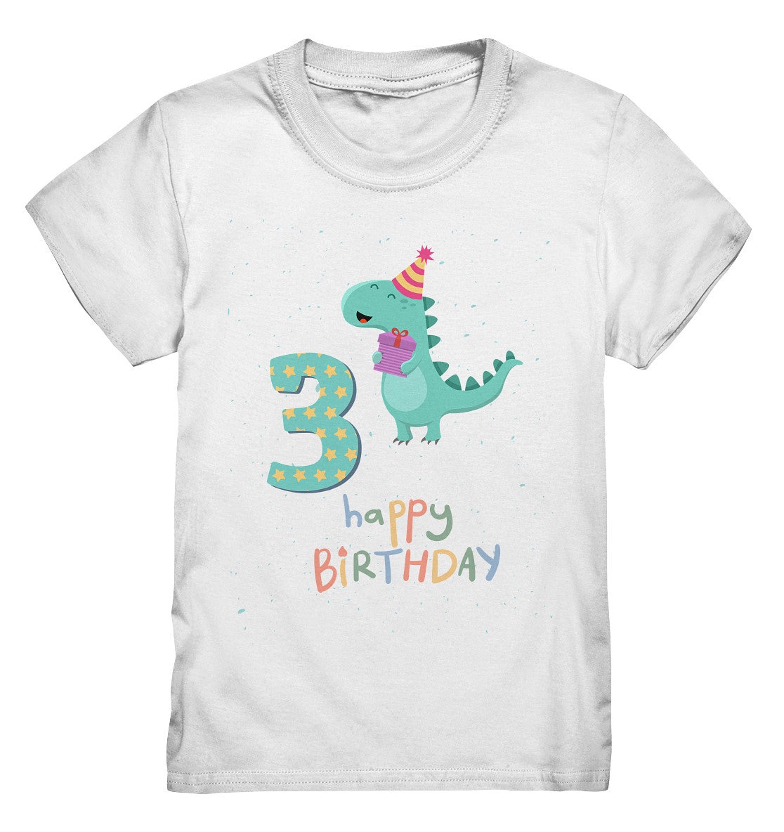 Kinder Geburtstag 3 Jahre Dinosaurier - Geschenk Jungen Mädchen T-Shirt Kids Premium Shirt von PrintTr3nkl3