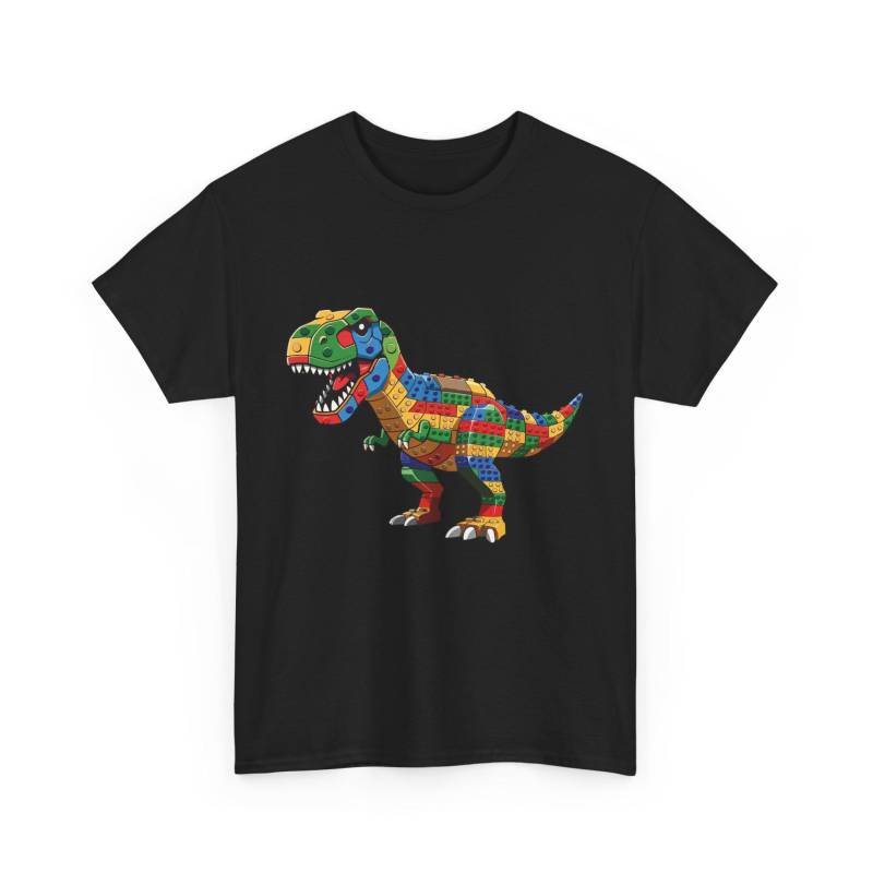 Dinosaurier Kinder Bauklotz Baustein T-Shirt von PrintWithHeart