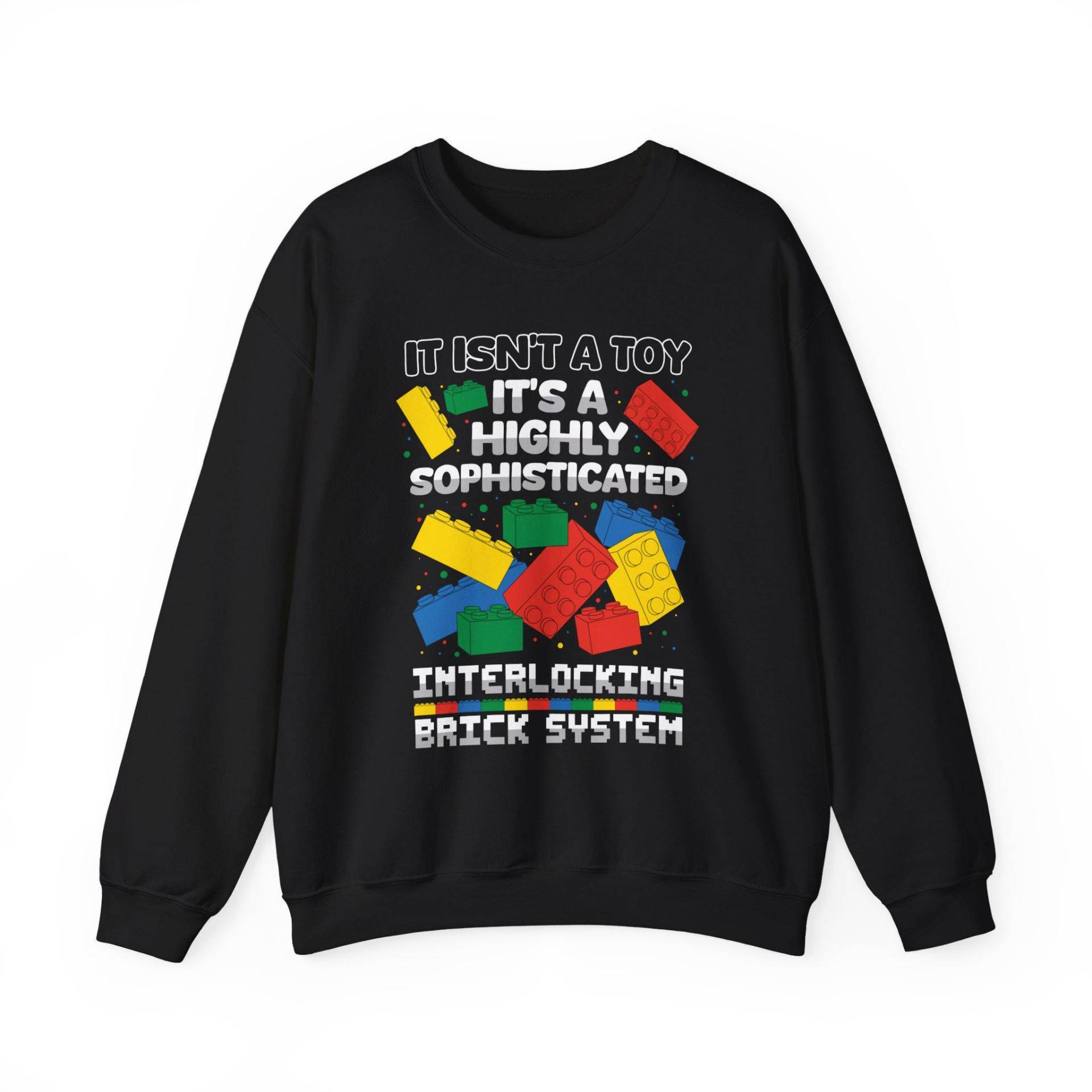 Kein Spielzeug-Block-Gebäude-Brick-Generator Lustiges Rundhals-Sweatshirt von PrintWithHeart