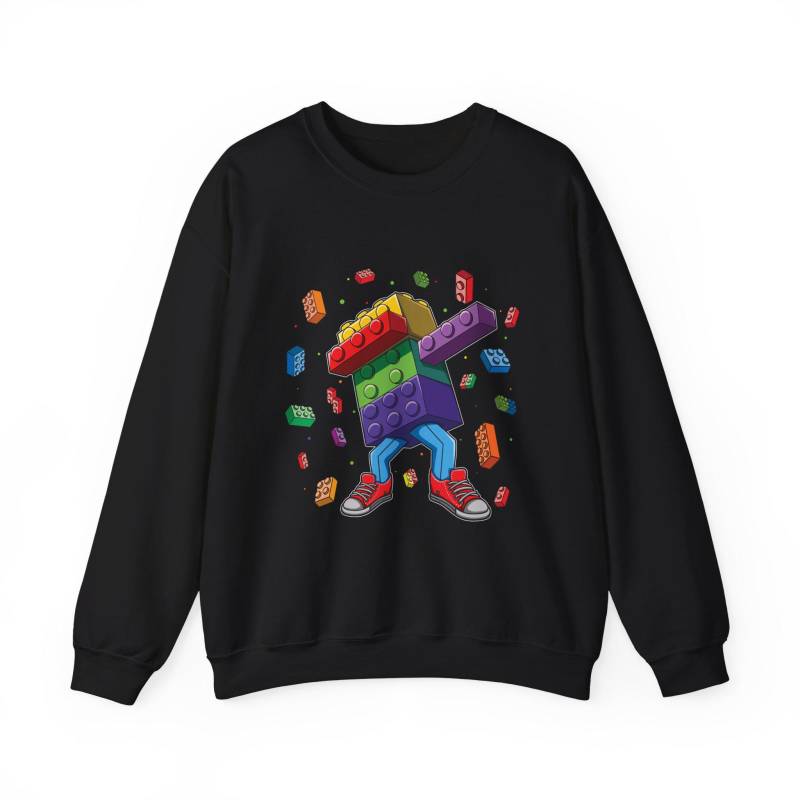 Tupfen-Generator-Block-Baustein-Generator Rundhals-Sweatshirt von PrintWithHeart