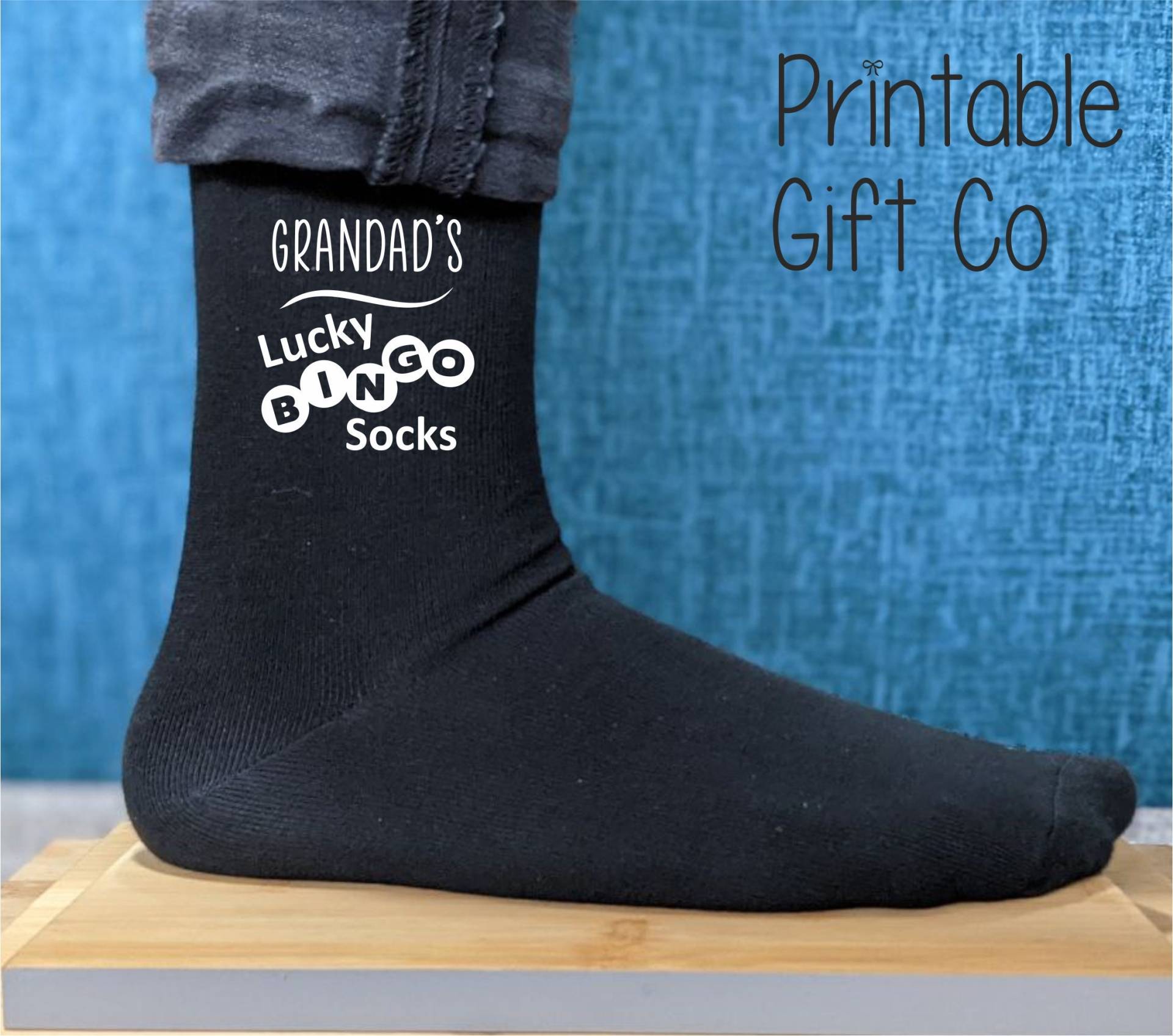 Opa Glück Bingo Socken - Gedruckt Und Personalisierte Männer Geschenk Große Geburtstagsgeschenk Weihnachtsgeschenk Vatertagsgeschenk von PrintableGiftCo